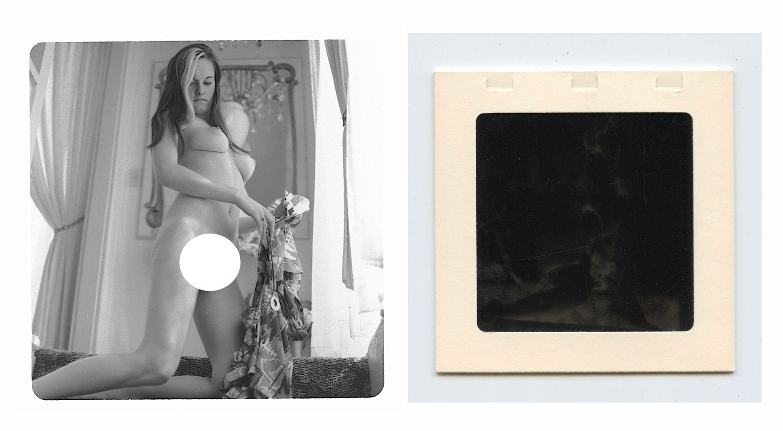 Vintage Pin Up Negative Artistic Female Nude: Provenance from a Professional American photographer and collector during the last 30 years in Los Angeles, CA. The dimensions are Approx. 2.75" x 2.75". This lot is located in Boca Raton, Fl and its 