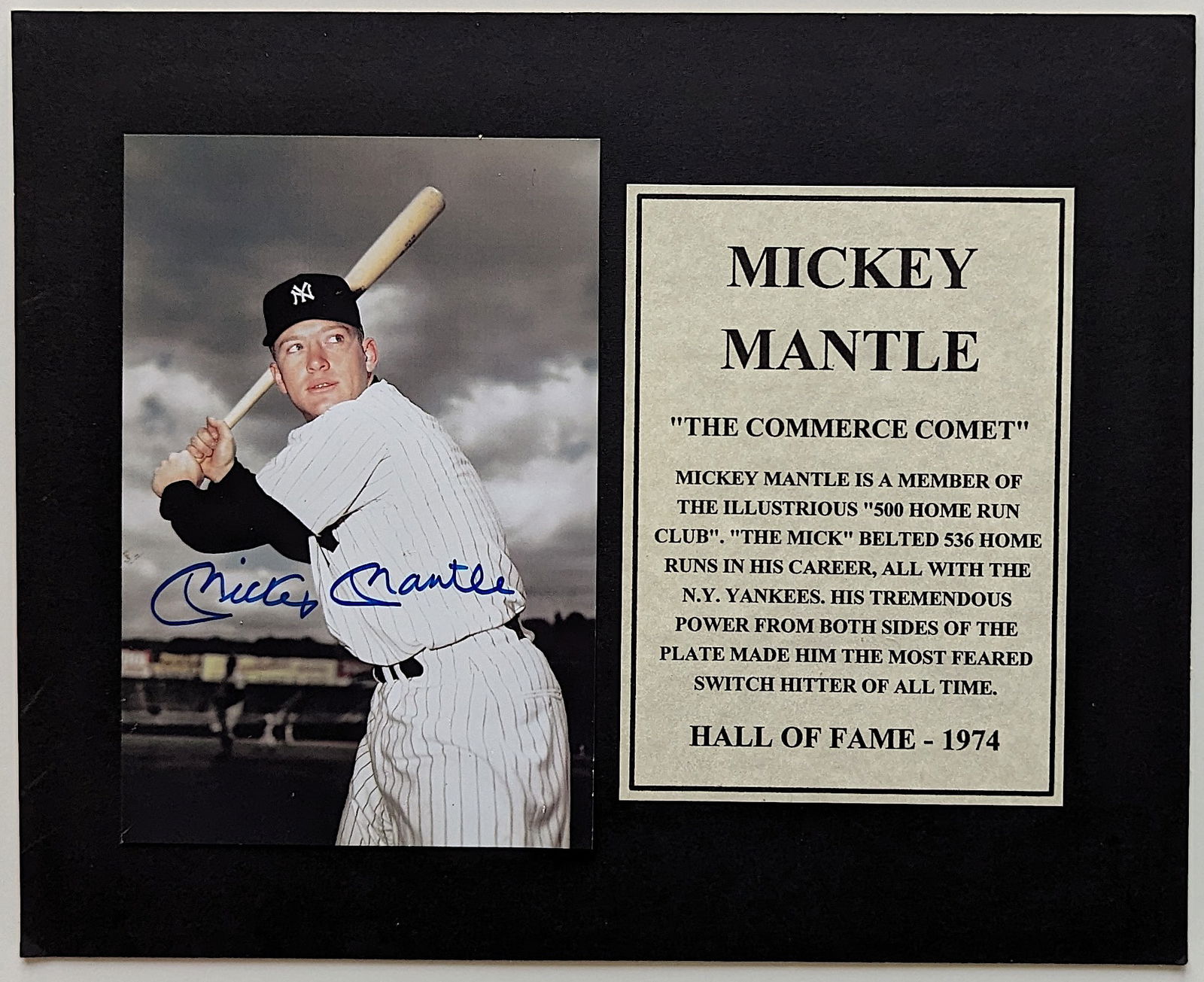 MICKEY MANTLE Signed Photo Baseball Player (1 of 3)