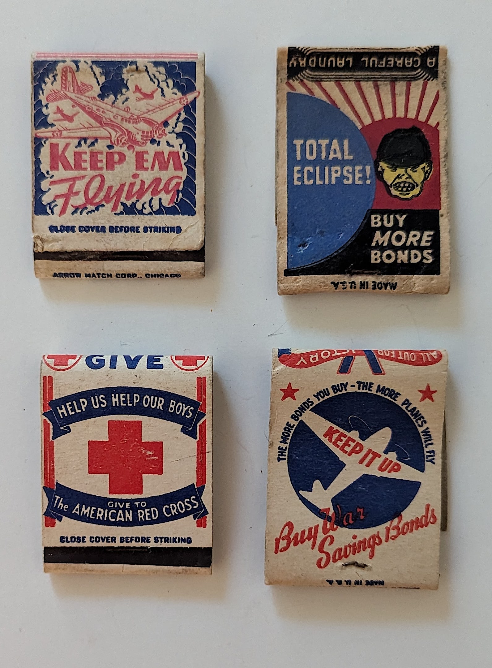 Vintage 1940s WWII Pacific War Matchbook Cover Lot 4 (1 of 3)