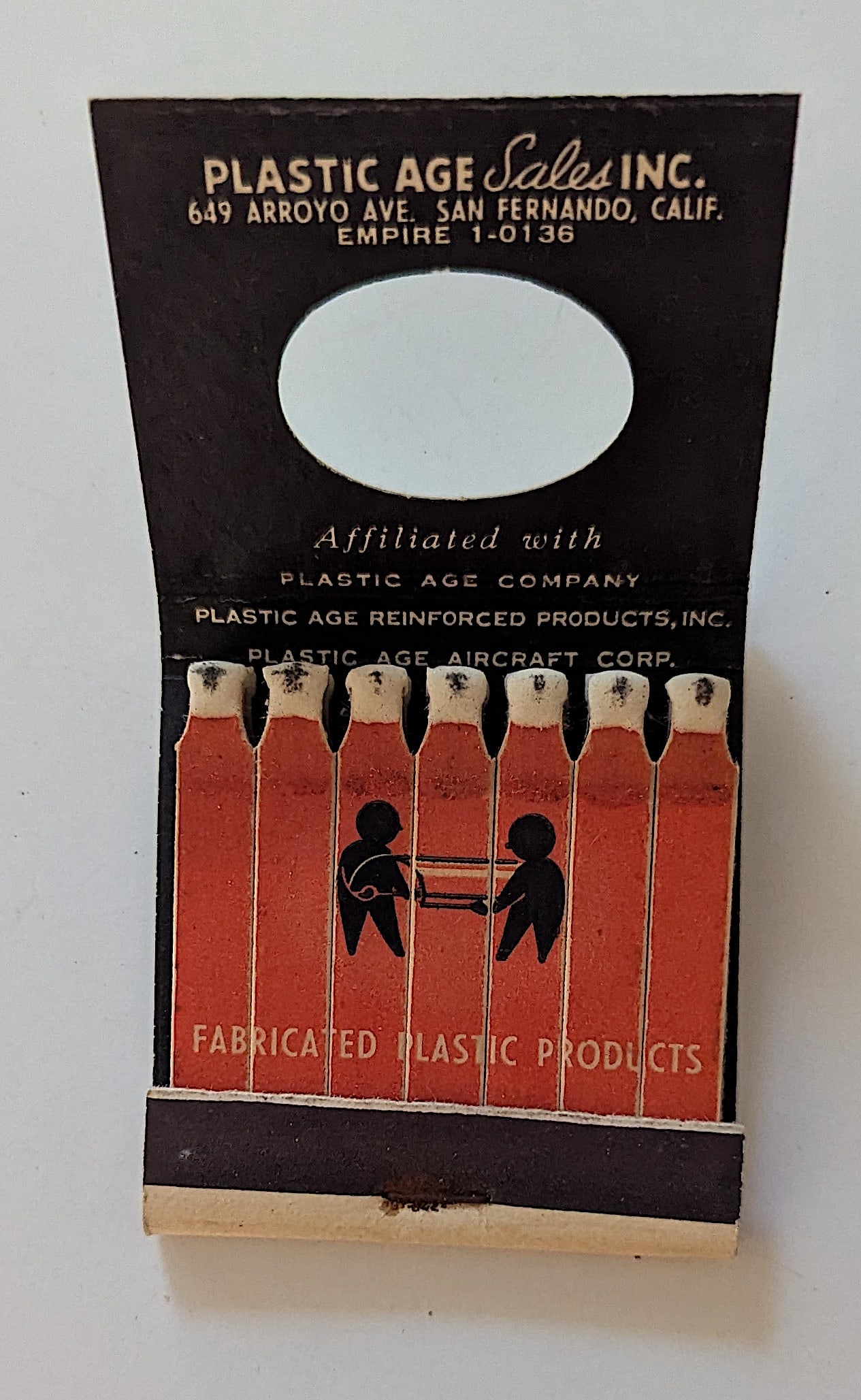 Rare Unused Vintage Matchbook Cover Plastic Age Sales Inc.: This lot is coming from the estate of a collector in Palm Beach. This lot is located in Boca Raton, Fl and its shipment will be made directly by Artelisted. Shipping insurance is the responsibility of