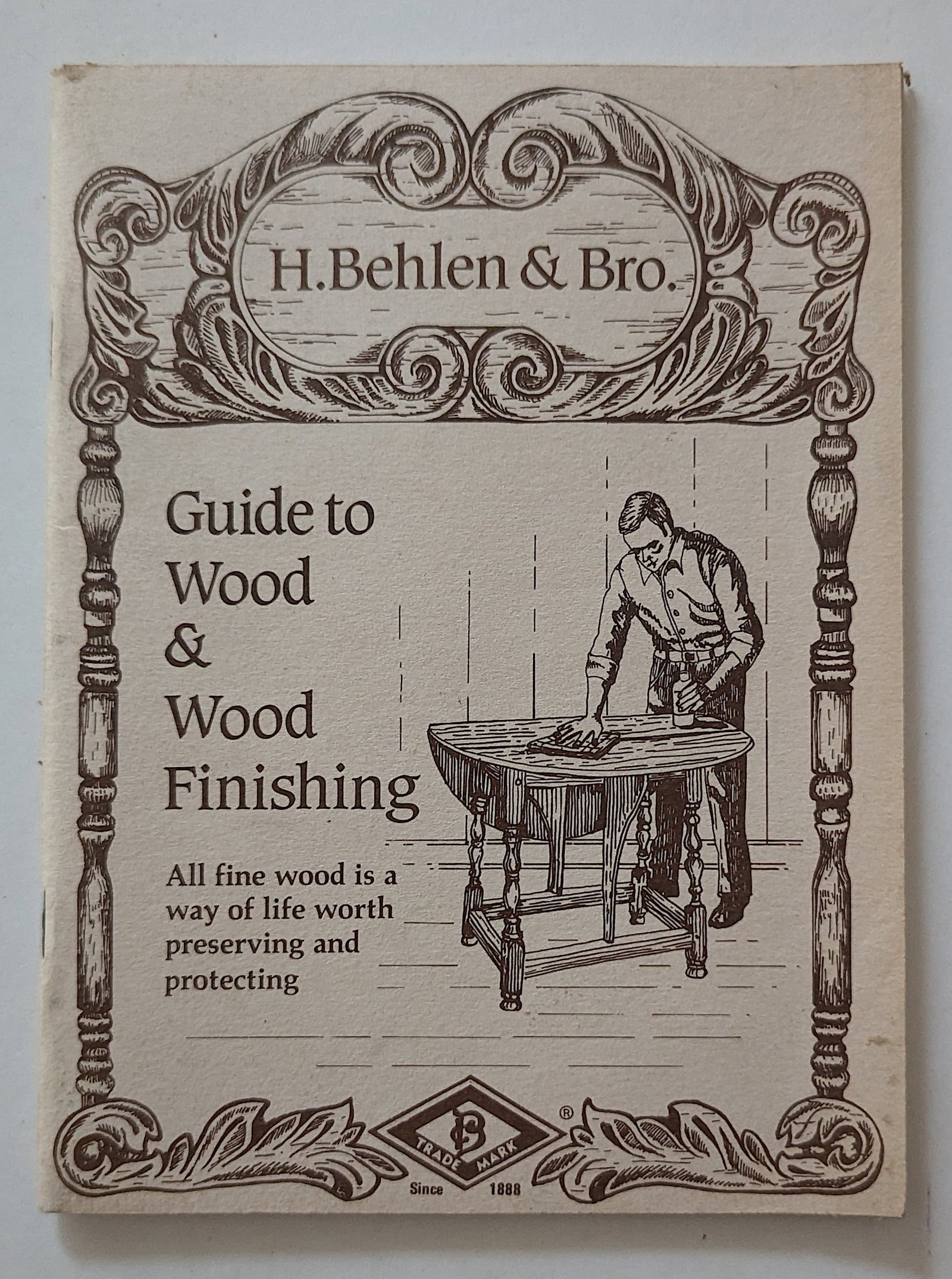 Guide to Wood - Wood Finishing - Manual - H Behlen & Bro..- 1997: This lot is coming from the estate of a collector in RI. We have included a quality scan to show it's actual condition. This lot is located in Boca Raton, Fl and its shipment will be made directly by 