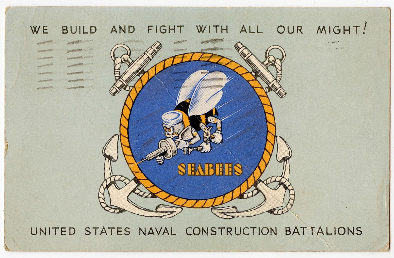 Antique Vintage Scarce Postcard SEABEES Pacific WWII: This lot is coming from the estate of a collector in PBC. We have included a quality scan to show it's actual condition. The dimensions of a vintage postcard are Approx. 5.5" x 3.5" (small variances c