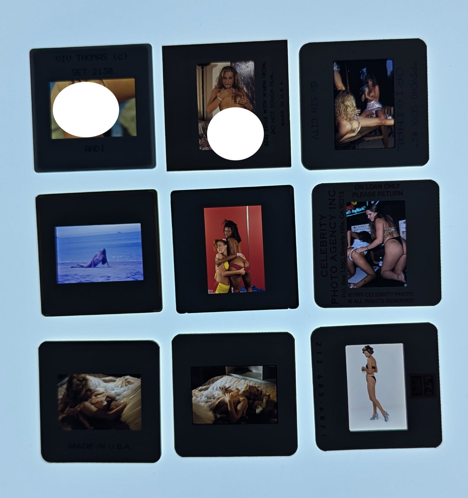 Vintage Set 35mm Slides Professional Photos Nude Female Pin Up: Provenance from a Professional American photographer and collector during the last 30 years in Los Angeles, CA. This lot is located in Boca Raton, Fl and its shipment will be made directly by Artelist