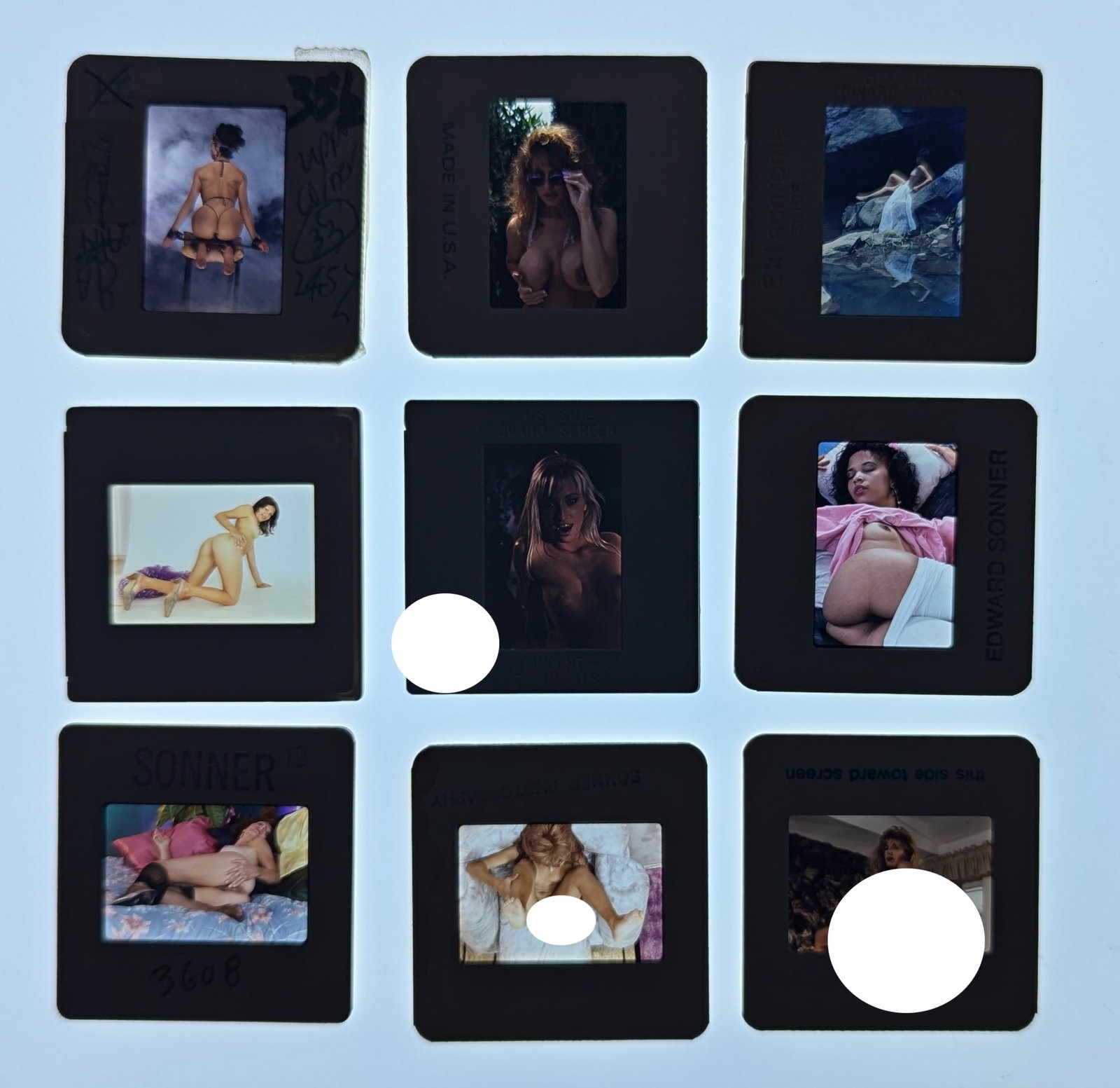 Vintage Set 35mm Slides Professional Photos Nude Female Pin Up: Provenance from a Professional American photographer and collector during the last 30 years in Los Angeles, CA. This lot is located in Boca Raton, Fl and its shipment will be made directly by Artelist