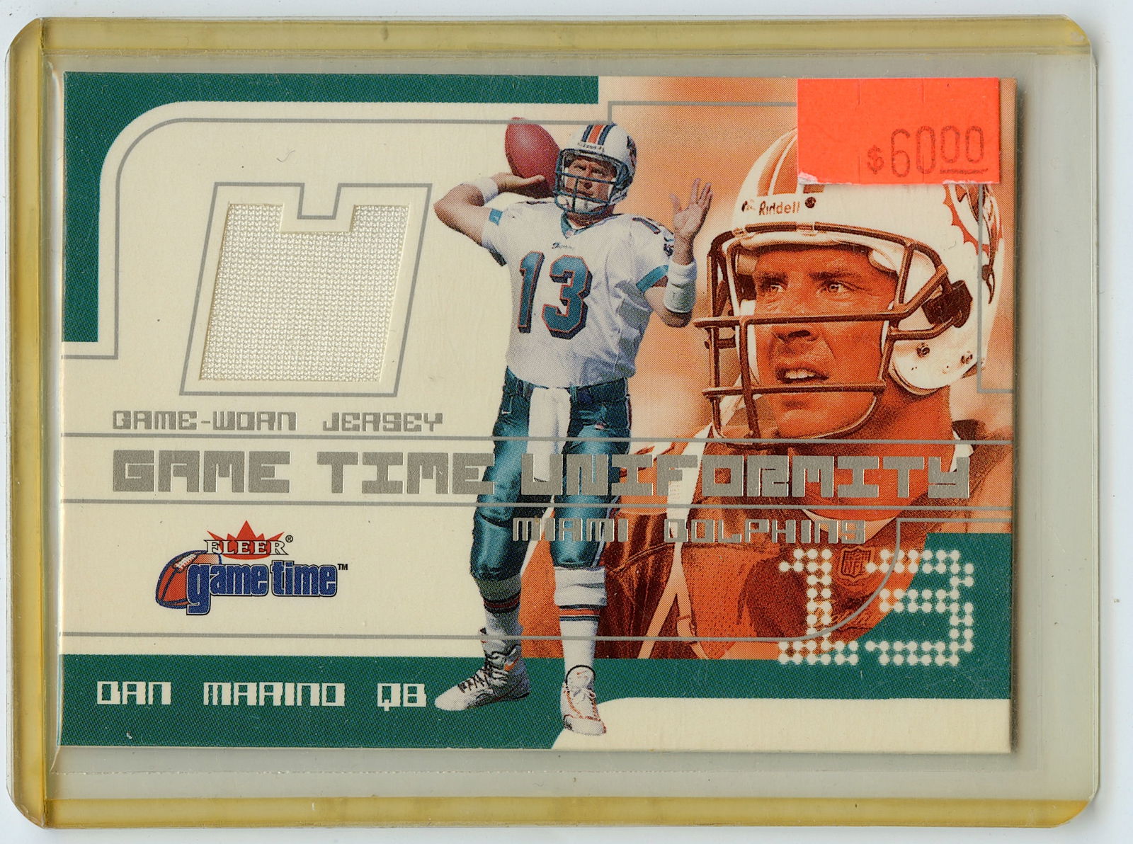 2001 Dan Marino Miami Dolphins Fleer Game Worn Jersey (1 of 2)