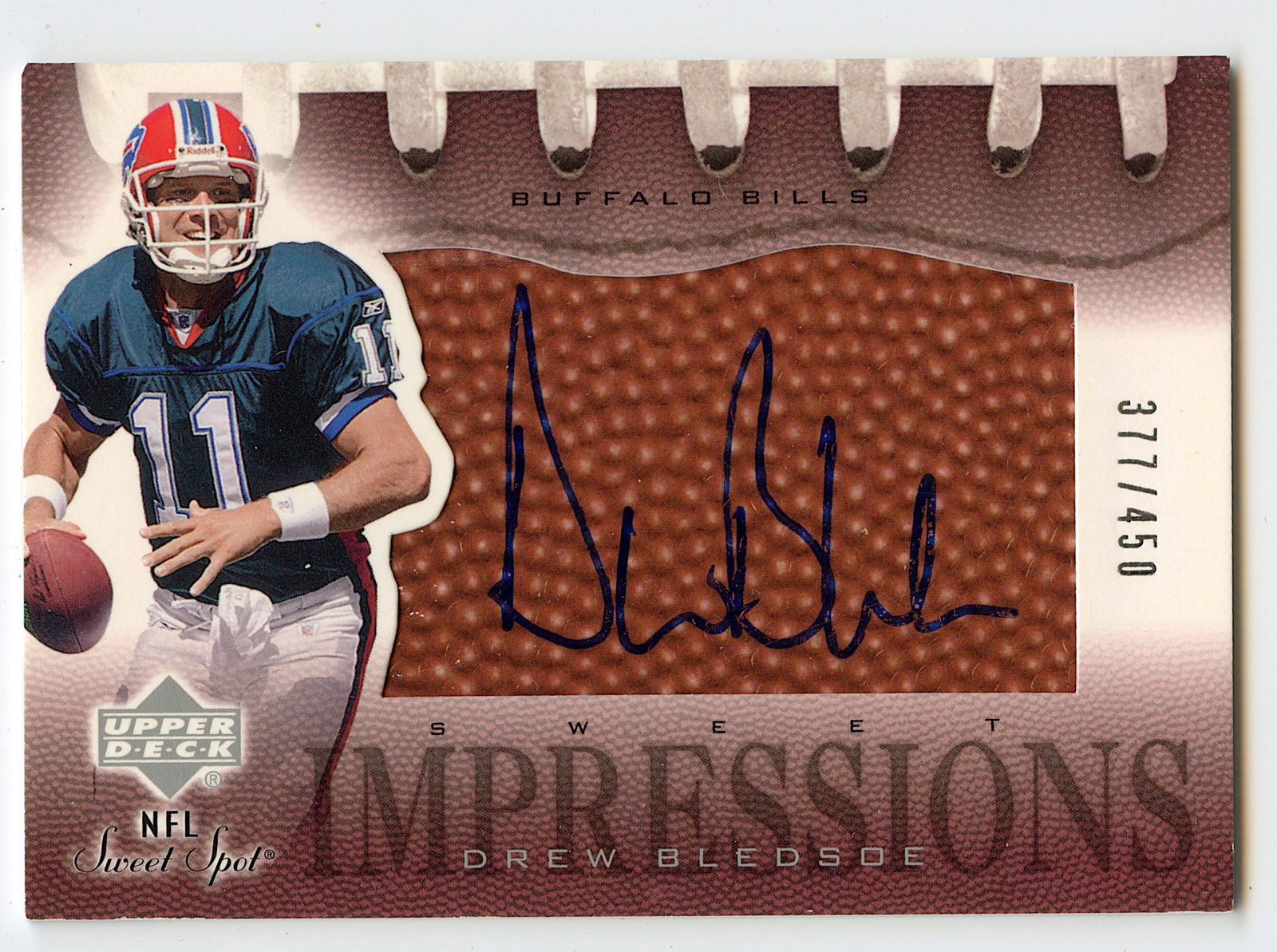 2002 Drew Bledsoe Upper Deck Autographed 377/450 (1 of 2)