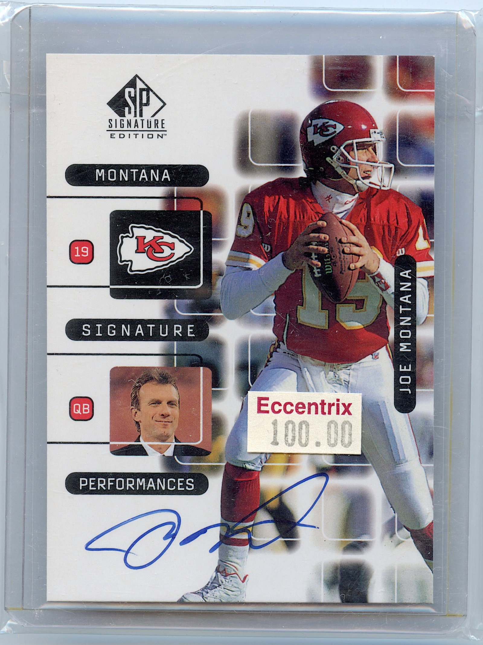 1999 SP Signature #J8 Joe Montana Montana Upper Deck: The provenance of this lot is from a quality collector in LA, California. We have included a quality scan to show it's actual condition.. This lot is located in Boca Raton, Fl and its shipment will be