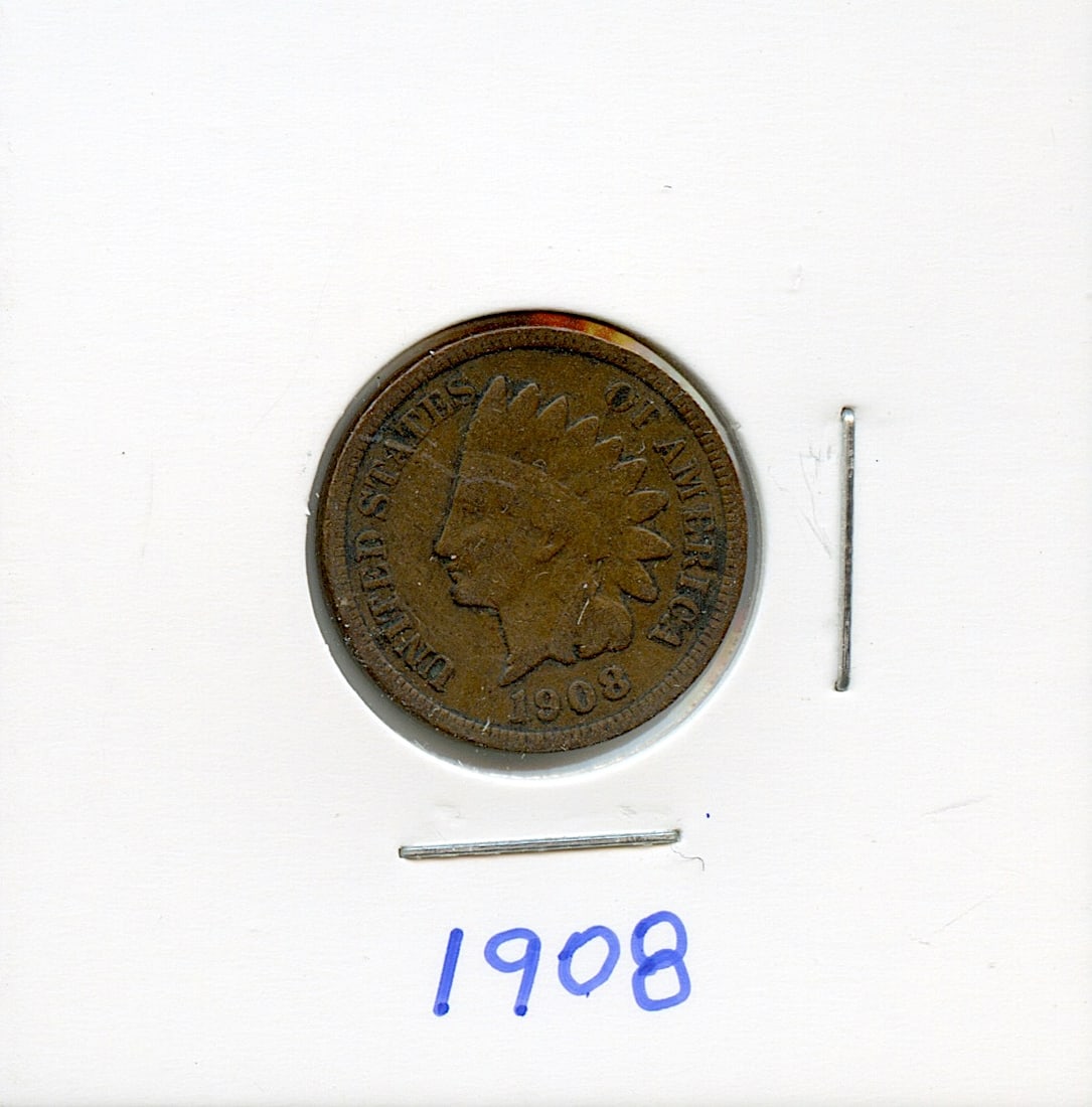 1908 US Coin Indian Head Penny Nickel Collectors (1 of 2)