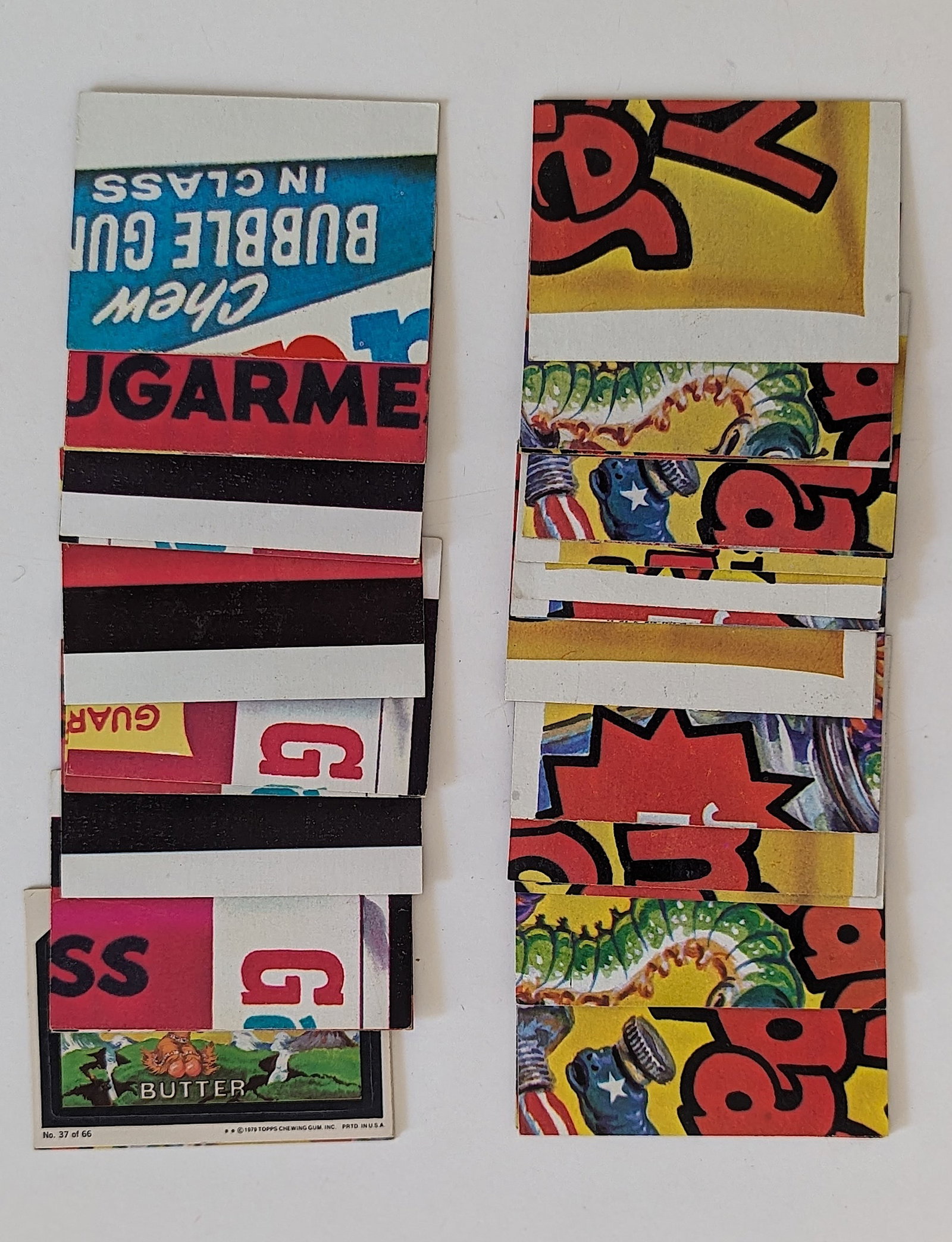 1973 Wacky Packages Set Approx. 40 Cards: The provenance of this lot is from a quality collector in LA, California. We have included a quality scan to show it's actual condition. This lot is located in Boca Raton, Fl and its shipment will be 