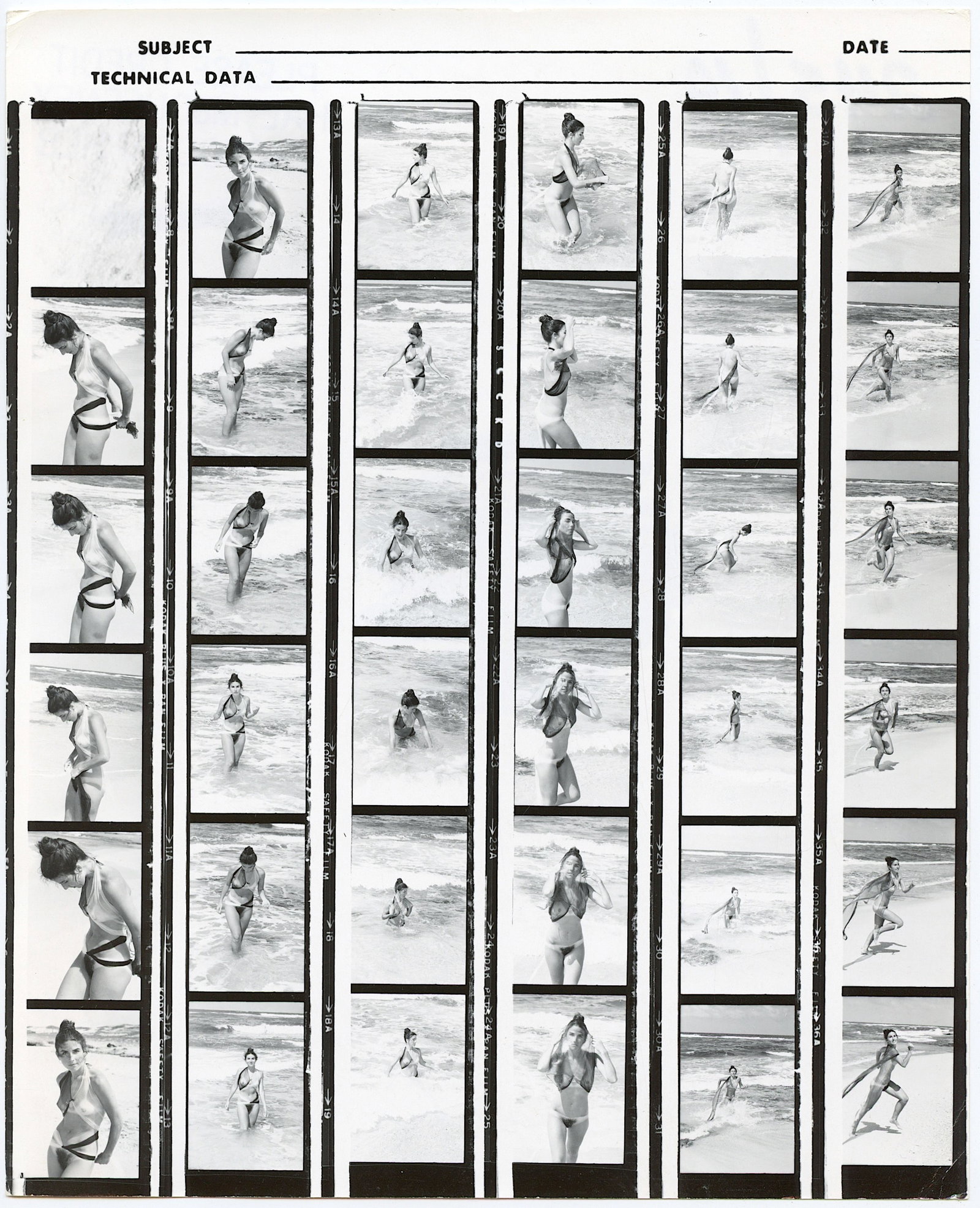 Vintage Contact Sheet American Pin Up Artistic Nude HAL McQUEENEY: This lot is coming from the estate of a collector in RI. The dimensions are Approx. 10" x 8". We have included a quality scan to show it's actual condition. This lot is located in Boca Raton, Fl and i