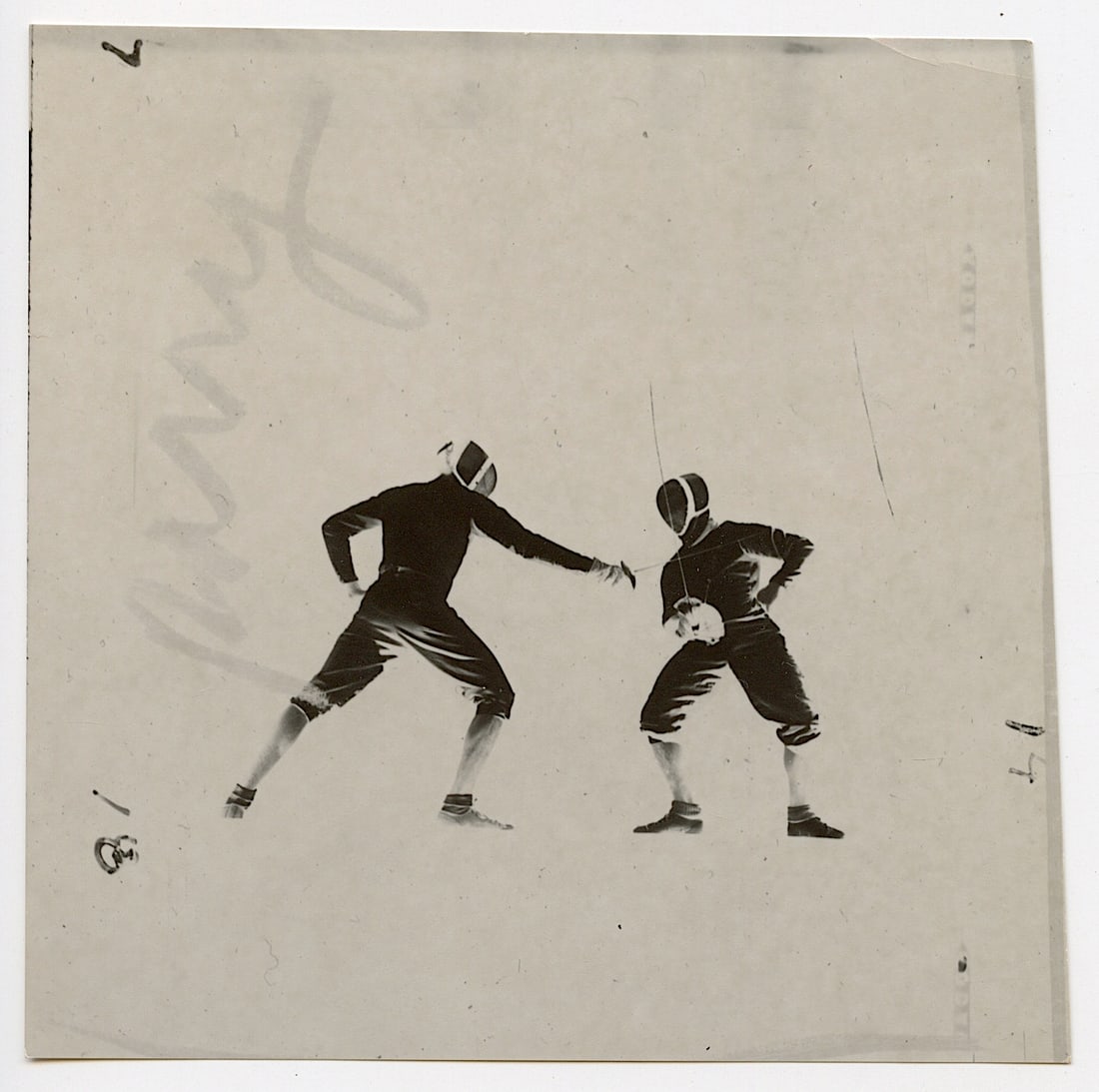 Original Photography by HERB FLATOW Serie Foil Fencing, Contact: This lot is coming from the estate of a collector in RI. We have included a quality scan to show it's actual condition. The dimensions are Approx. 3.5" x 3.25" (some variances can occur). This lot is 