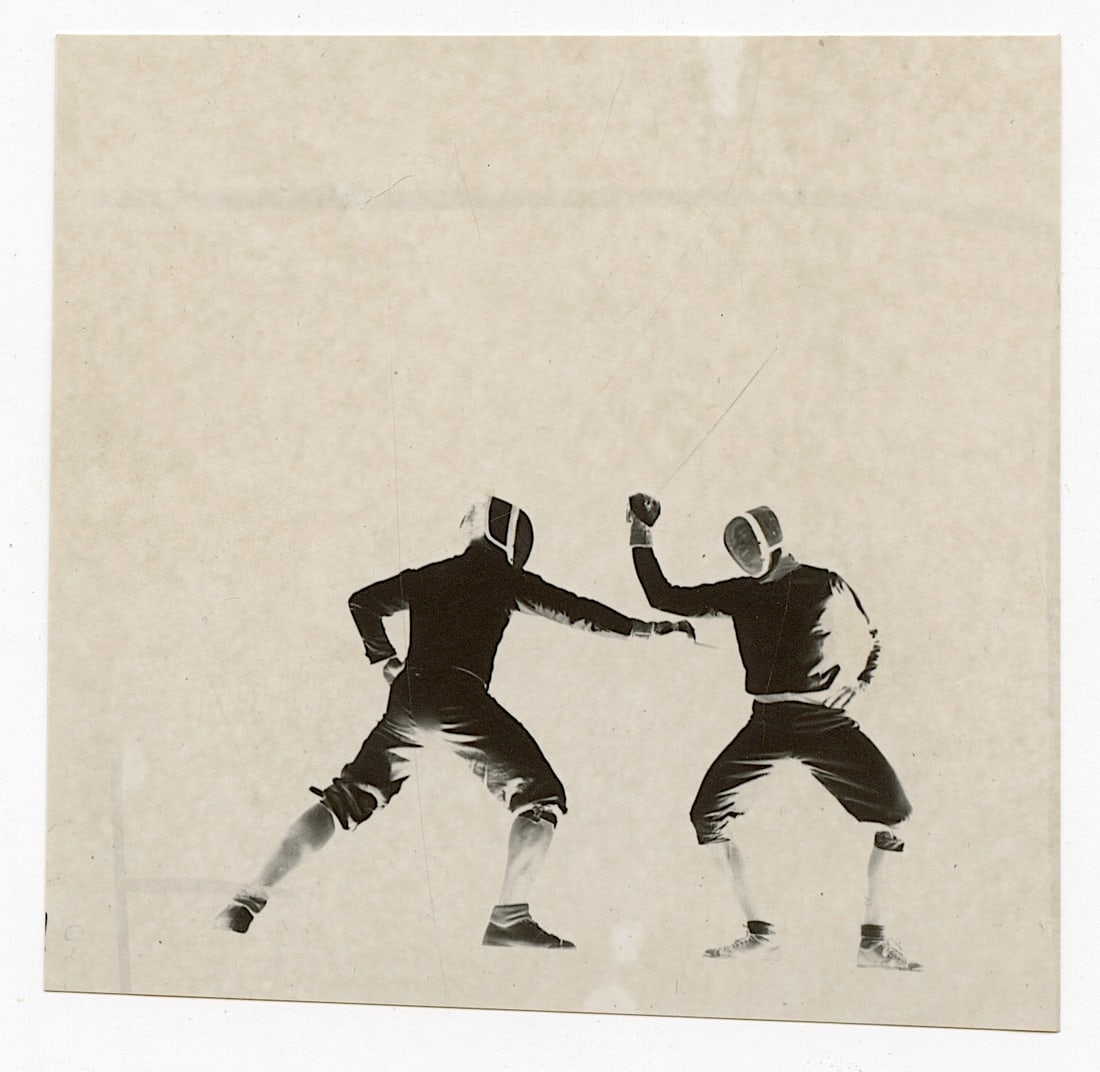 Original Photography by HERB FLATOW Serie Foil Fencing, Contact: This lot is coming from the estate of a collector in RI. We have included a quality scan to show it's actual condition. The dimensions are Approx. 3.5" x 3.25" (some variances can occur). This lot is 