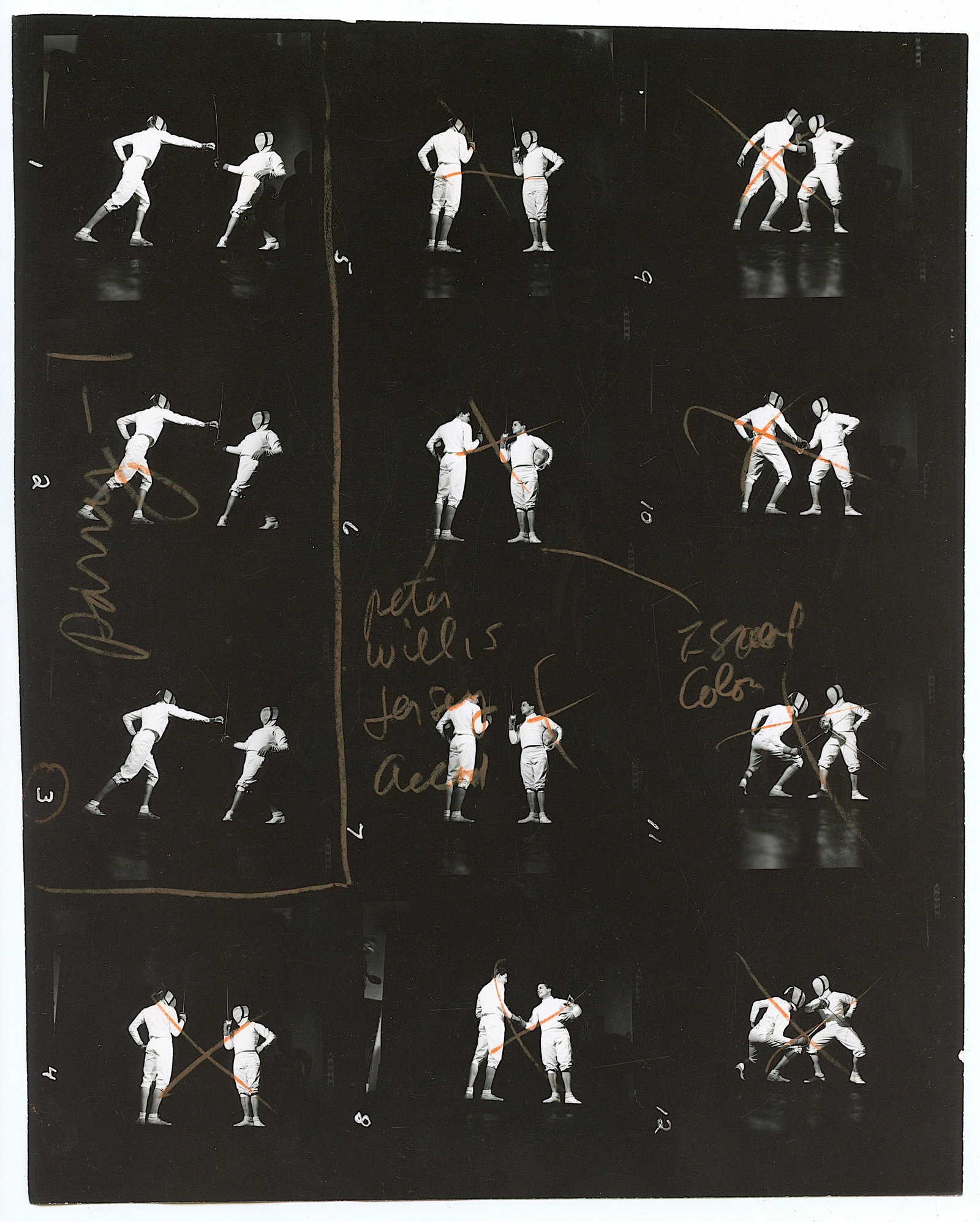 Original Photography by HERB FLATOW Serie Foil Fencing, Contact: This lot is coming from the estate of a collector in RI. We have included a quality scan to show it's actual condition. The dimensions are Approx. 10" x 8" (some variances can occur). This lot is loca