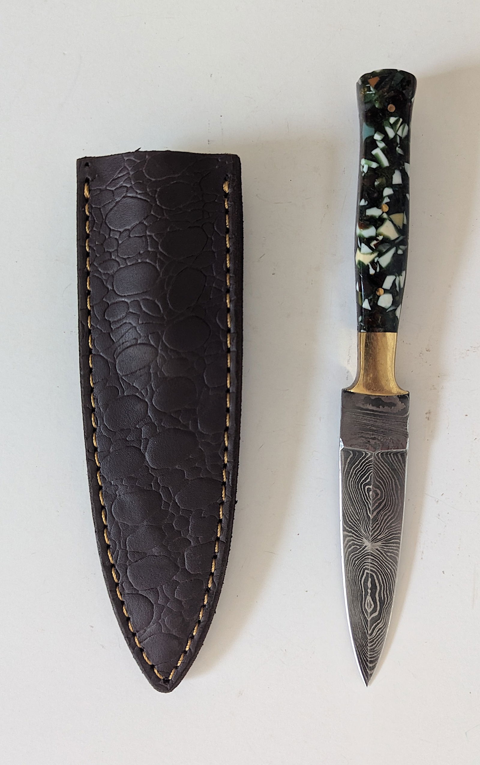 Handcrafted Heirloom  Damaskus Steel Knife  8.5" Long (1 of 2)