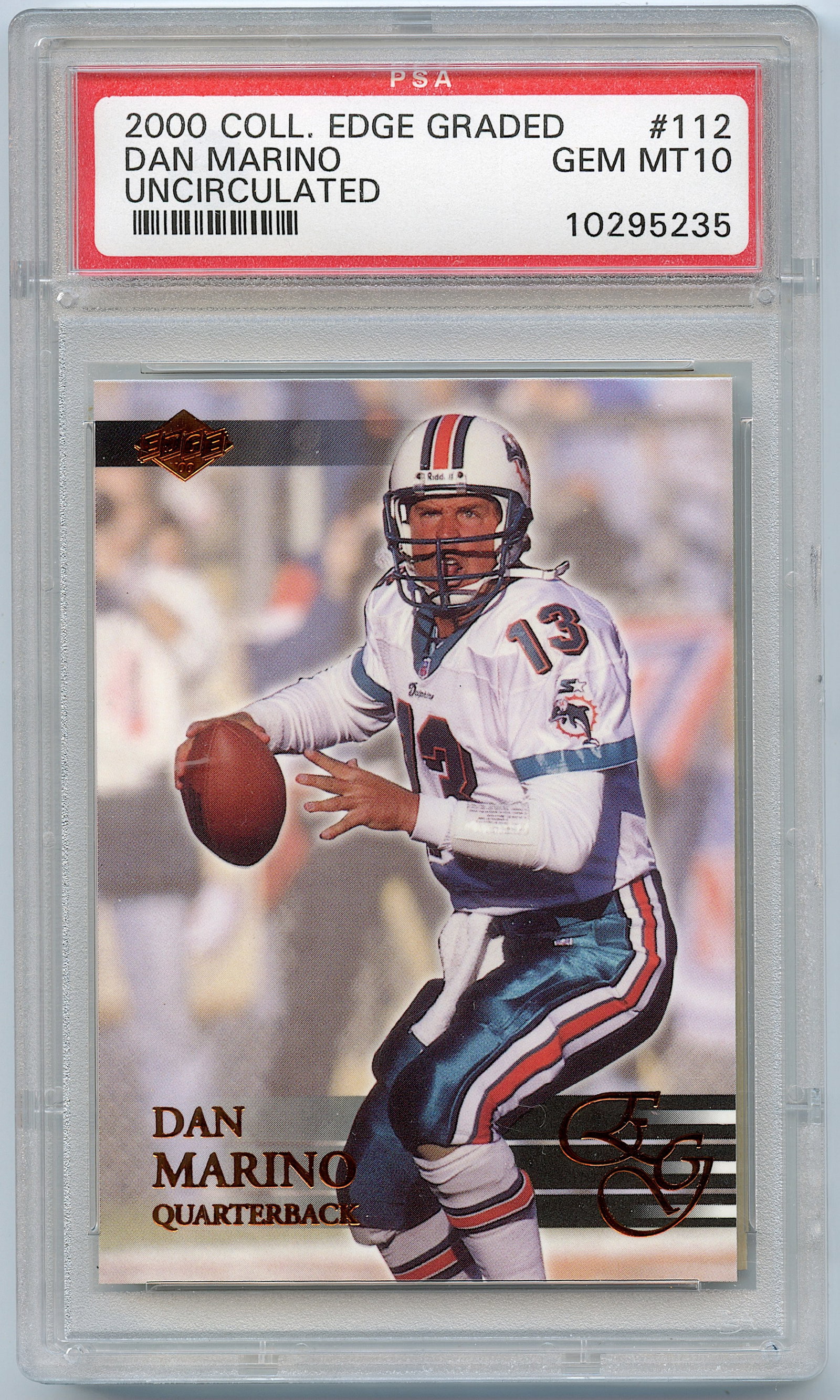 2000 Collector's Edge Graded Card #112 Dan Marino Miami Dolphins PSA 10 (1 of 2)