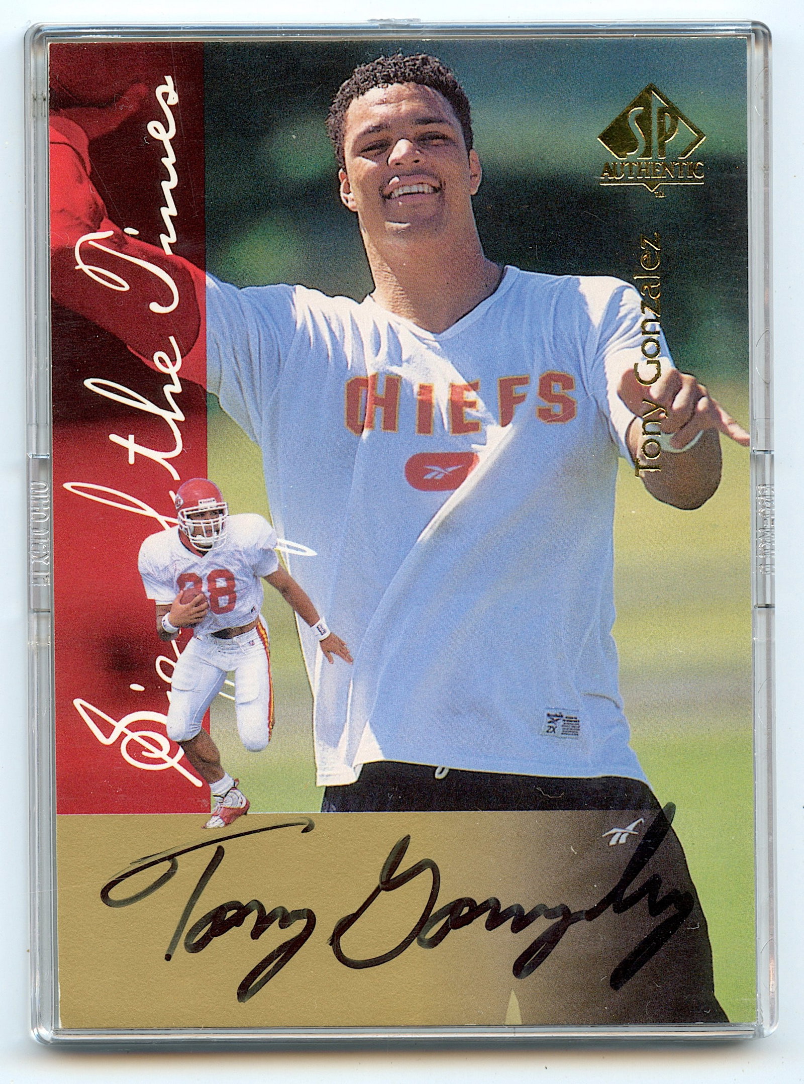 Tony Gonzalez Chiefs Authentic Signature Upper Deck 1997 (1 of 2)