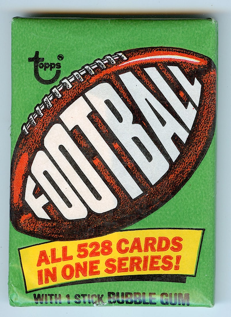 TOPPS Unopened Wax Pack  FOOTBALL CARDS 1974 (1 of 2)