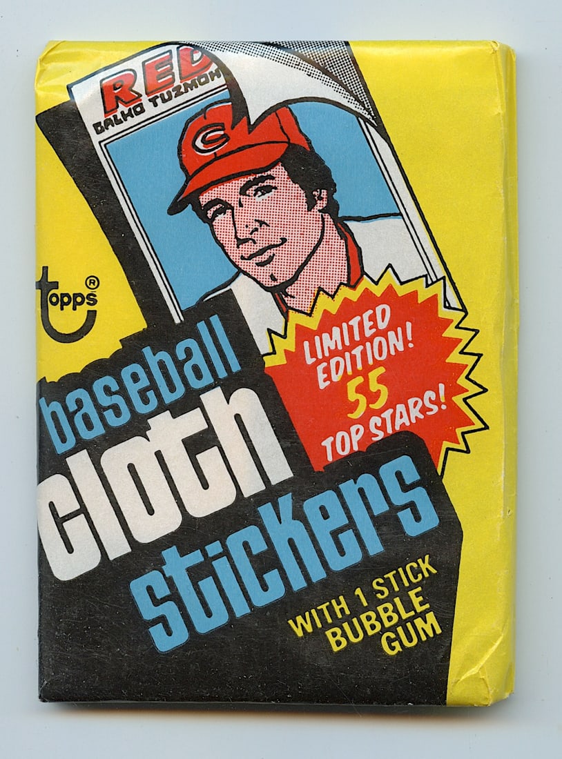 TOPPS Unopened Wax Pack CLOTH STICKERS BASKETBALL 1977 (1 of 2)