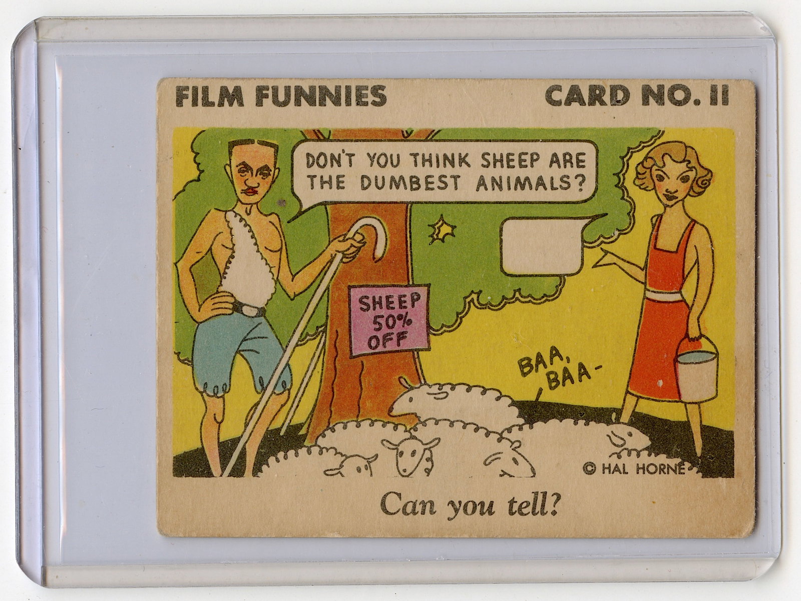 1935 Rare Card FILM FUNNIES Can You Tell? #11: The provenance of this lot is from a quality collector in LA, California. We have included a quality scan to show it's actual condition.. This lot is located in Boca Raton, Fl and its shipment will be