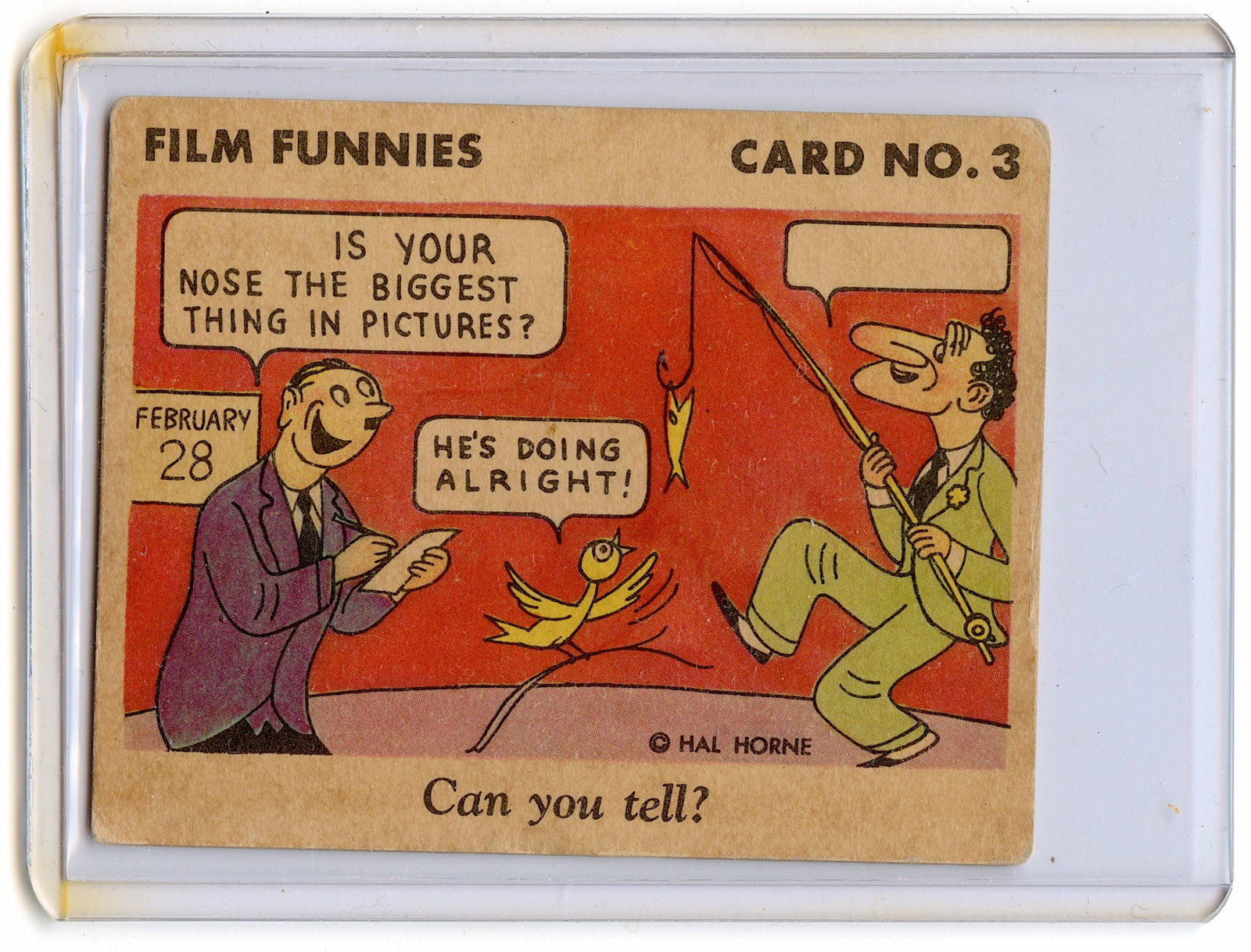 1935 Rare Card FILM FUNNIES Can You Tell? #3: The provenance of this lot is from a quality collector in LA, California. We have included a quality scan to show it's actual condition.. This lot is located in Boca Raton, Fl and its shipment will be
