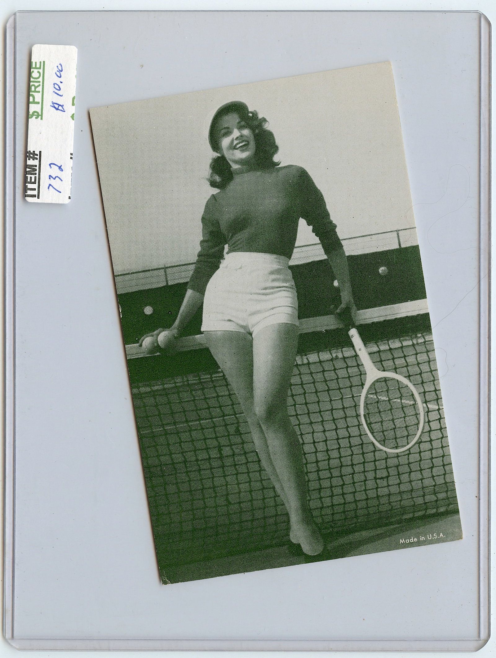 Vintage Ephemera Mara Corday Sexy Tennis Racket: The provenance of this lot is from a quality collector in LA, California. We have included a quality scan to show it's actual condition.. This lot is located in Boca Raton, Fl and its shipment will be