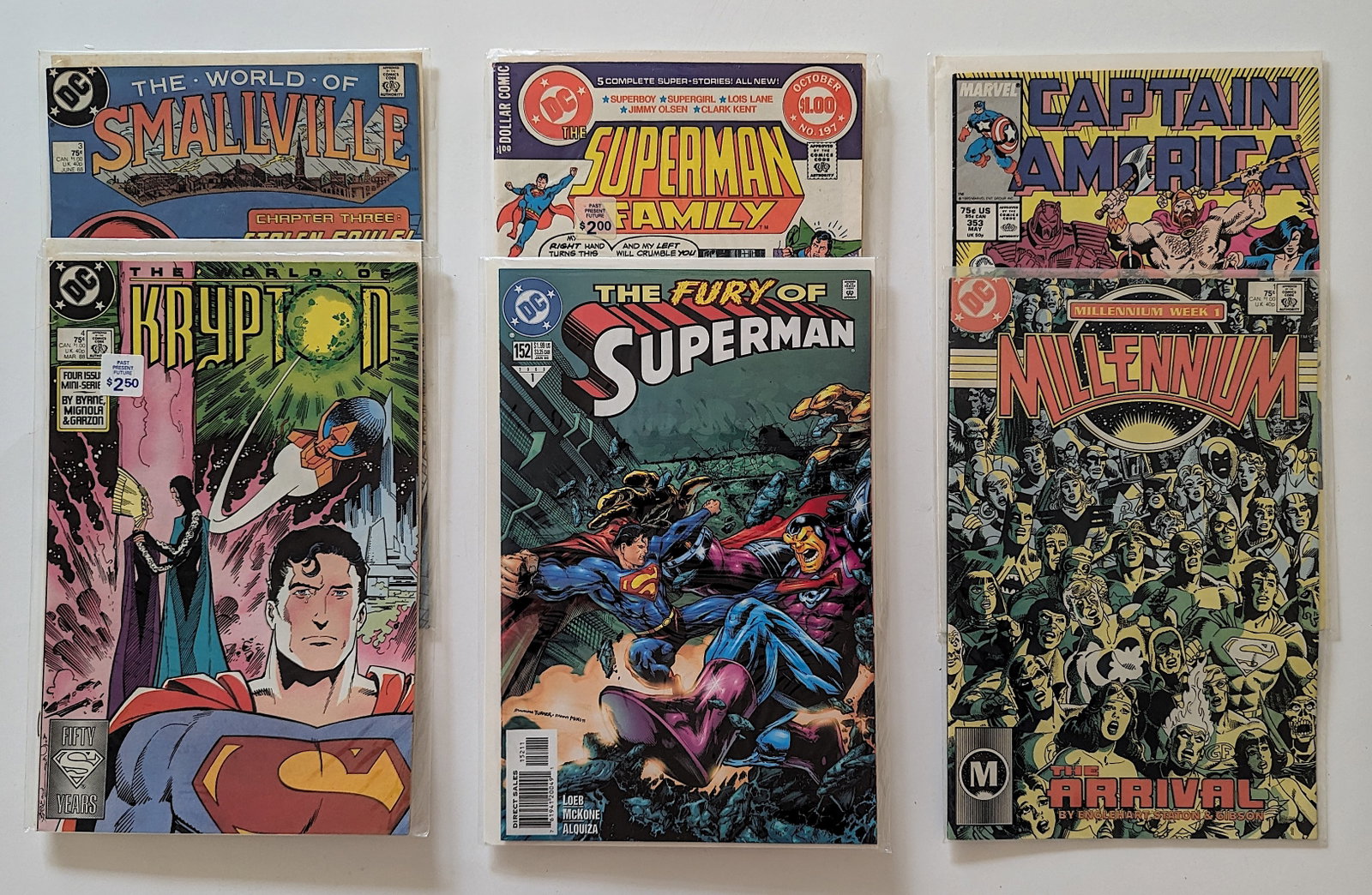 Vintage Set 6 Comic Books Collectors Opportunity: The provenance of this lot is from a quality collector in PB, Florida. These comic books were carefully protected by the last owner. They are in it's original condition as receceived. We have included