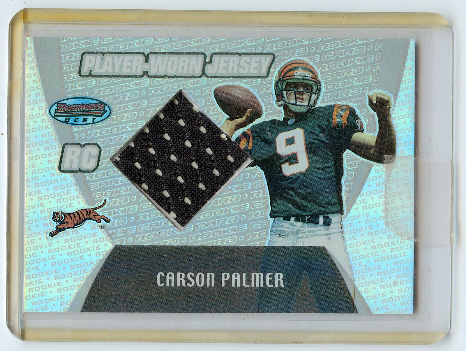 2003 Bowman's Best #100 Carson Palmer JSY RC ROOKIE Cincinnati Bengals (1 of 2)