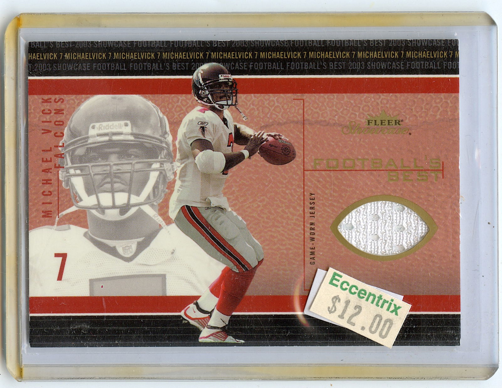 2003 MICHAEL VICK Game-Worn Jersey  Fleer #FB-MV Football (1 of 2)