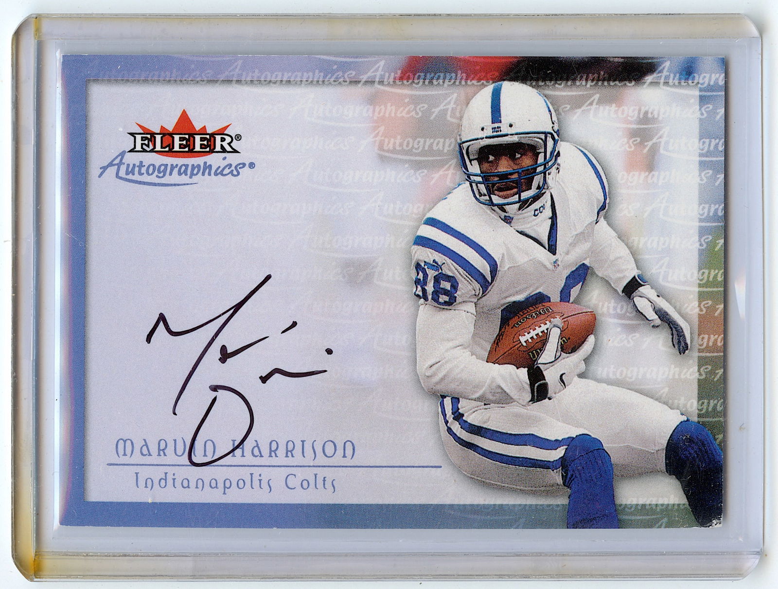 2000 MARVIN HARRISON Fleer Signature Football (1 of 2)