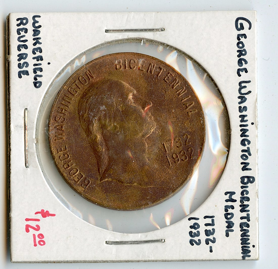 Rare Vintage Scarce Medal / Coin Collectors G. Washington Bicentennial: The provenance of this lot is from a quality collector in LA, California. We have included a quality scan to show it's actual condition. This lot is located in Boca Raton, Fl and its shipment will be 