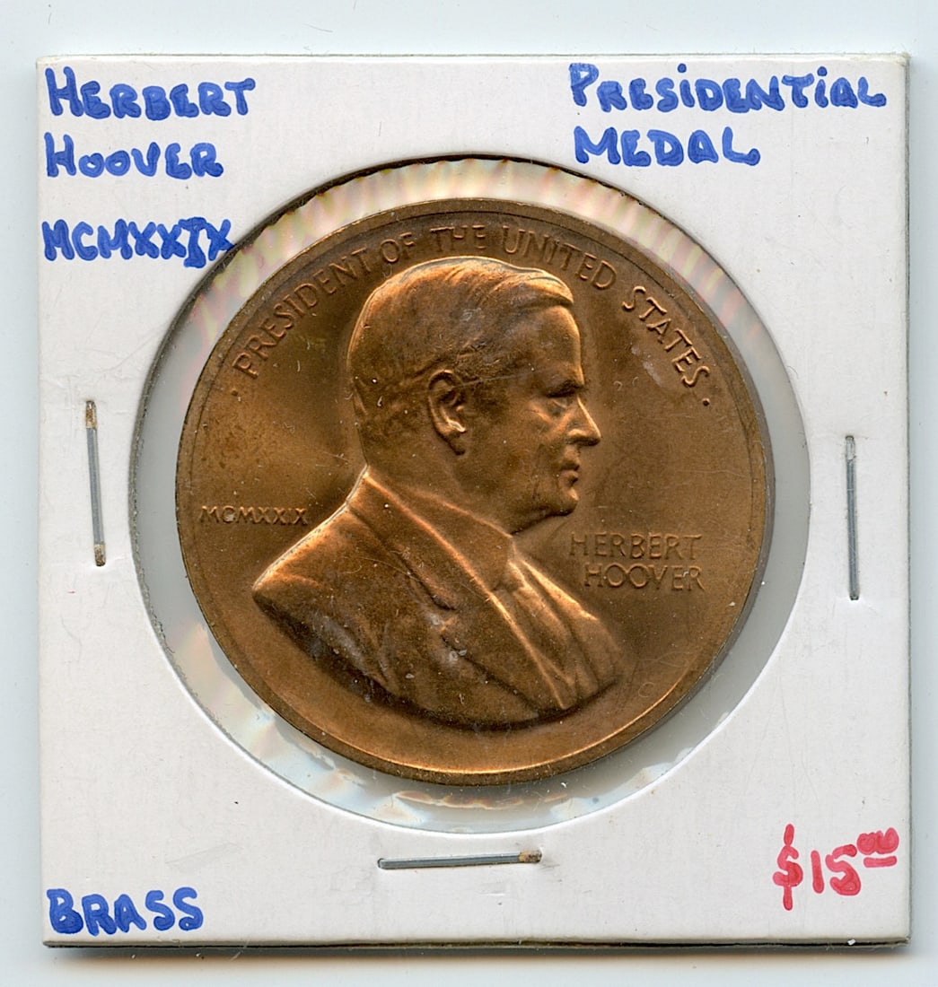 Rare Vintage Scarce Medal / Coin Collectors President Herbert Hoover (1 of 2)