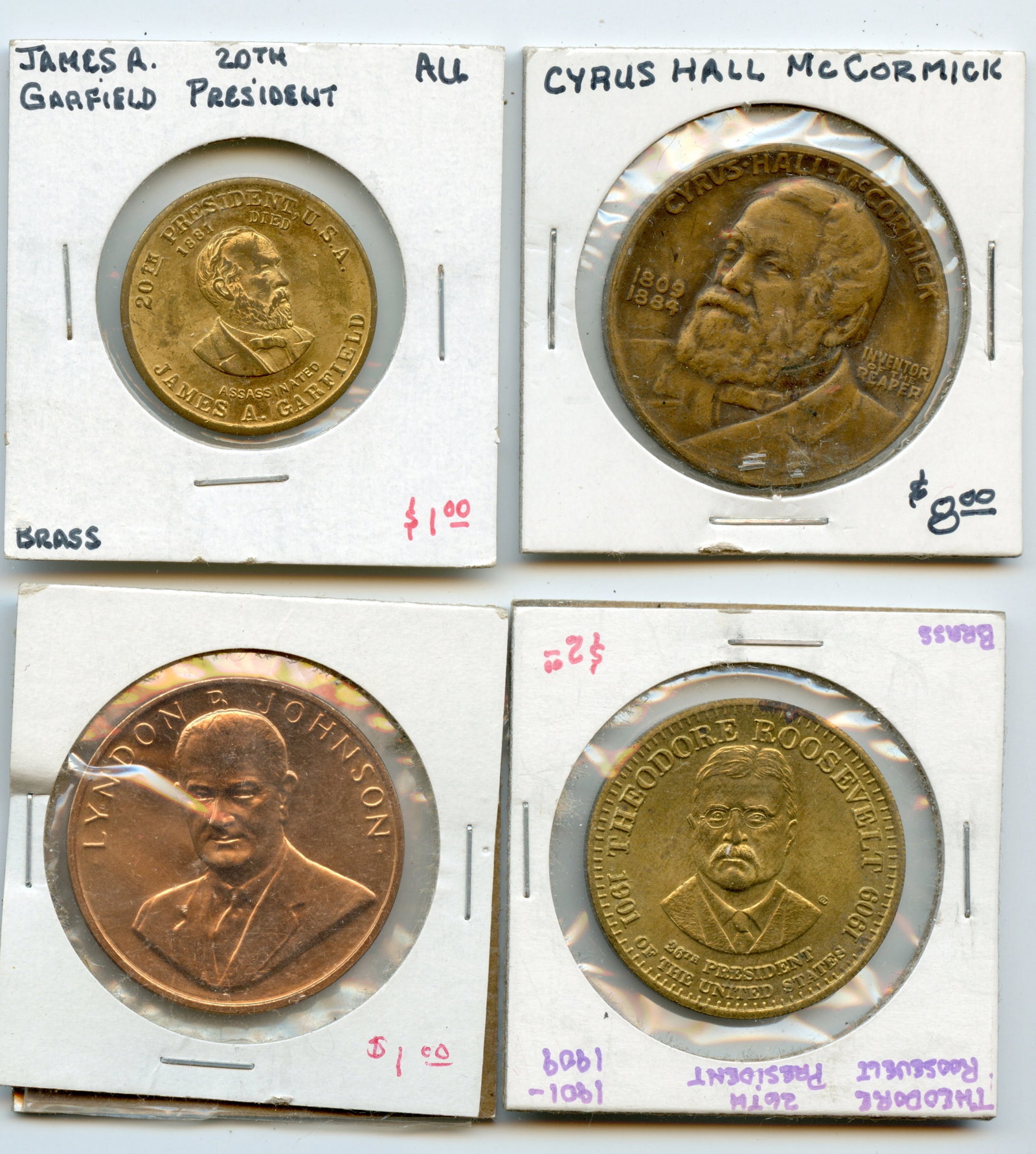 Vintage Set 4 Scarce Medal / Coin / Token Collectors Opportunity: The provenance of this lot is from a quality collector in LA, California. We have included a quality scan to show it's actual condition. We have included quality scans to show it's actual condition. T