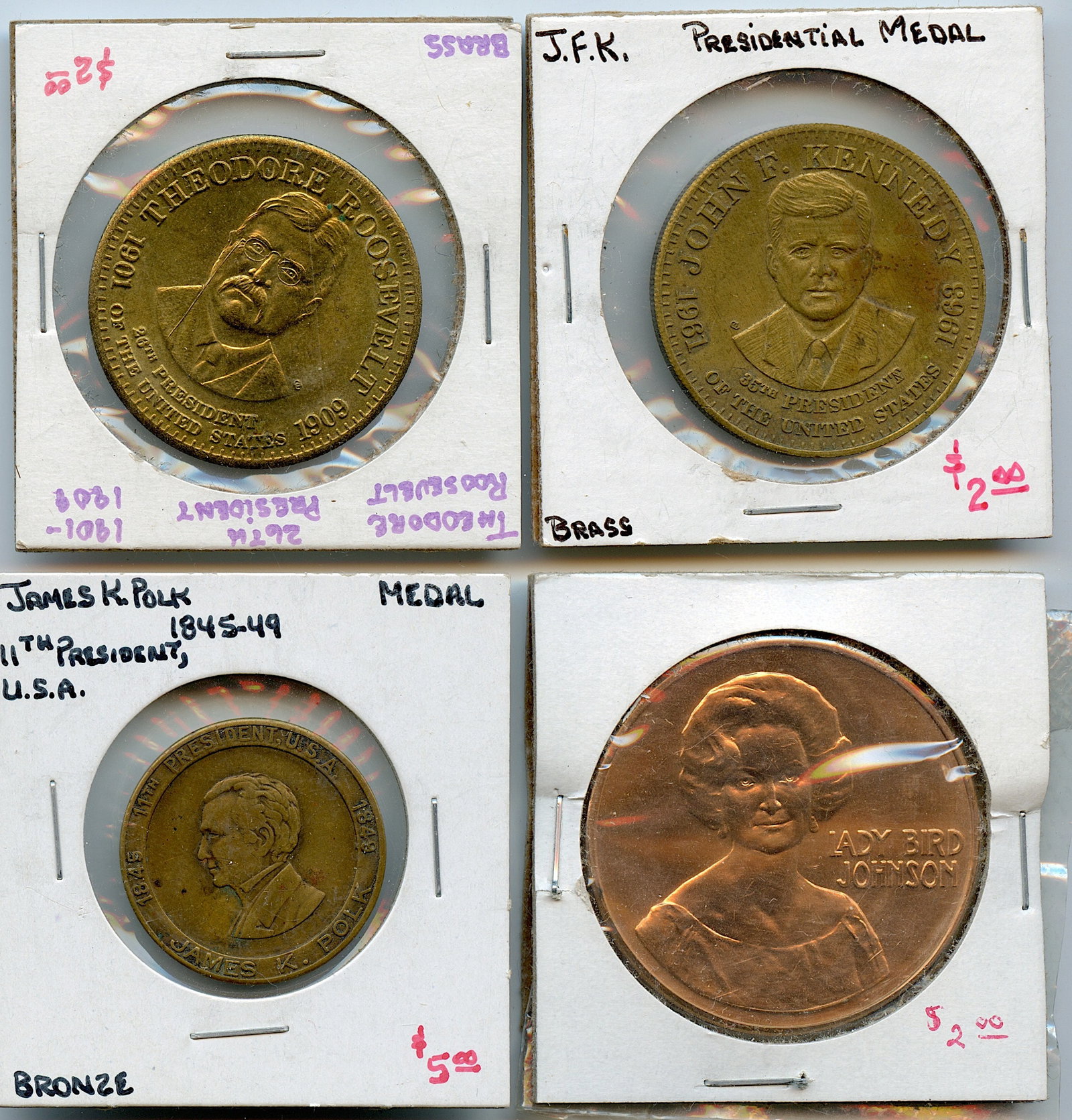 Vintage Set 4 Scarce Medal / Coin / Token Collectors Opportunity: The provenance of this lot is from a quality collector in LA, California. We have included a quality scan to show it's actual condition. We have included quality scans to show it's actual condition. T