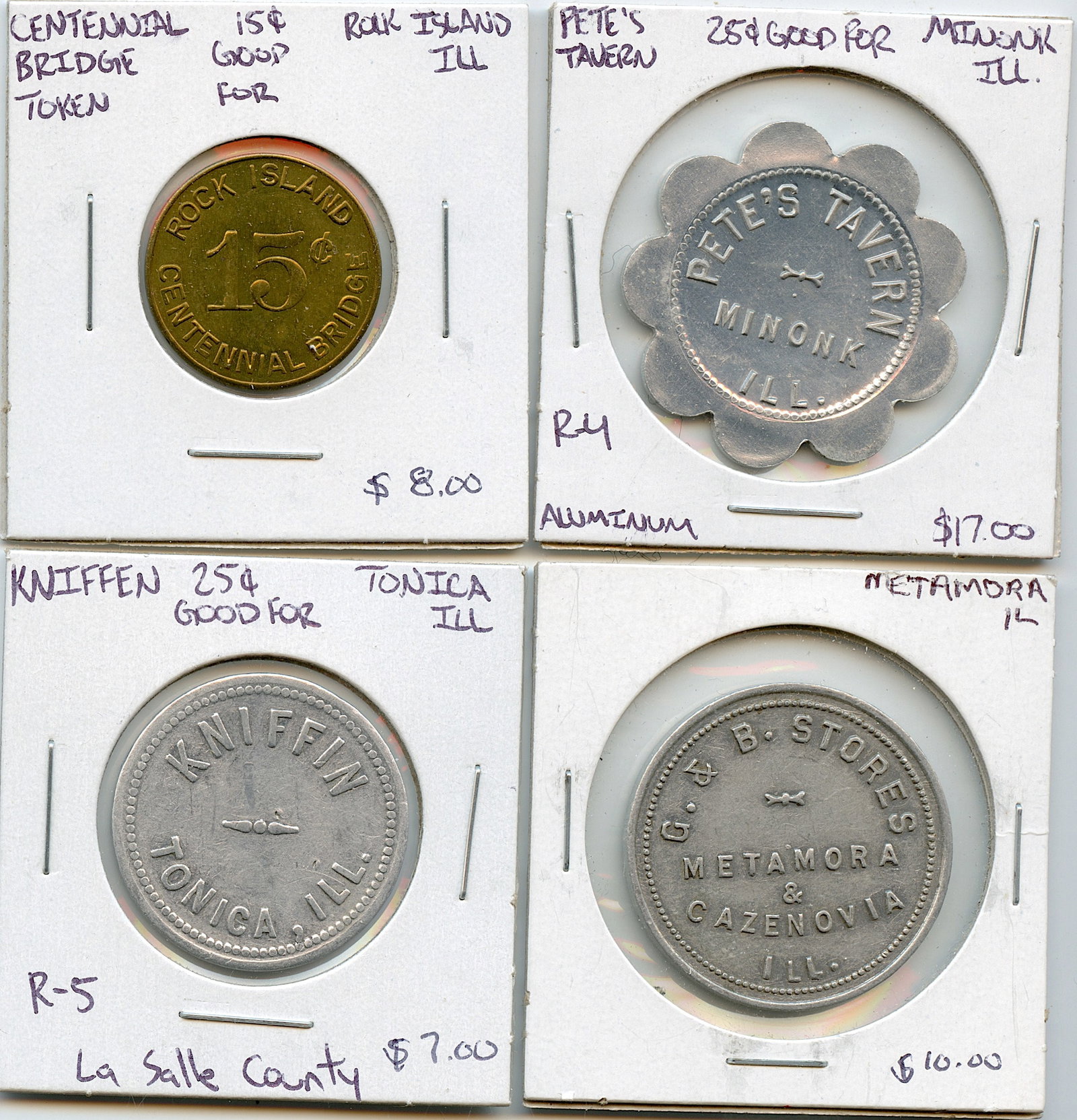 Vintage Set 4 Scarce Medal / Coin / Token Collectors Opportunity: The provenance of this lot is from a quality collector in LA, California. We have included a quality scan to show it's actual condition. We have included quality scans to show it's actual condition. T