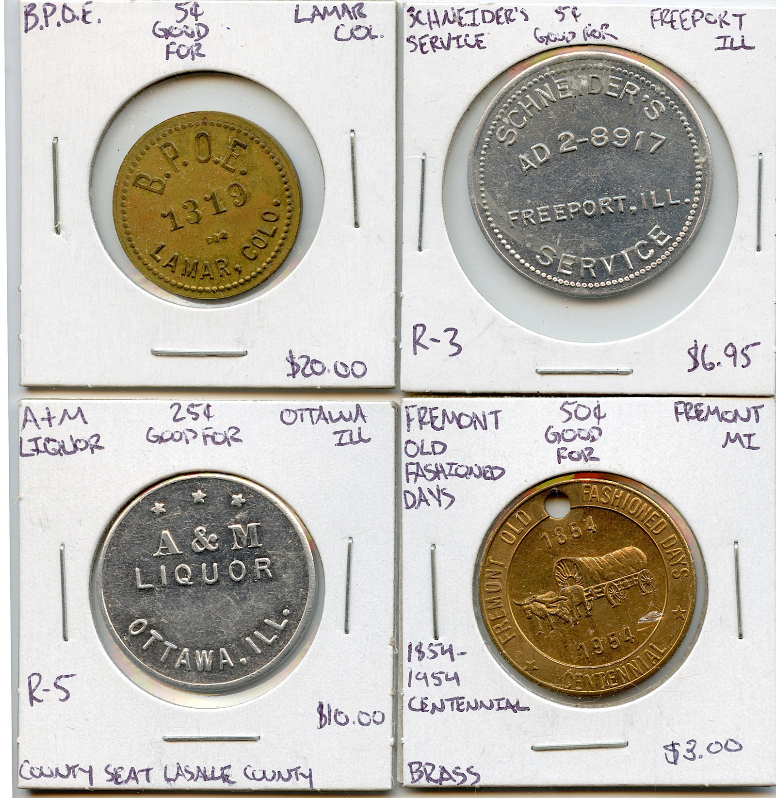 Vintage Set 4 Scarce Medal / Coin / Token Collectors Opportunity: The provenance of this lot is from a quality collector in LA, California. We have included a quality scan to show it's actual condition. We have included quality scans to show it's actual condition. T