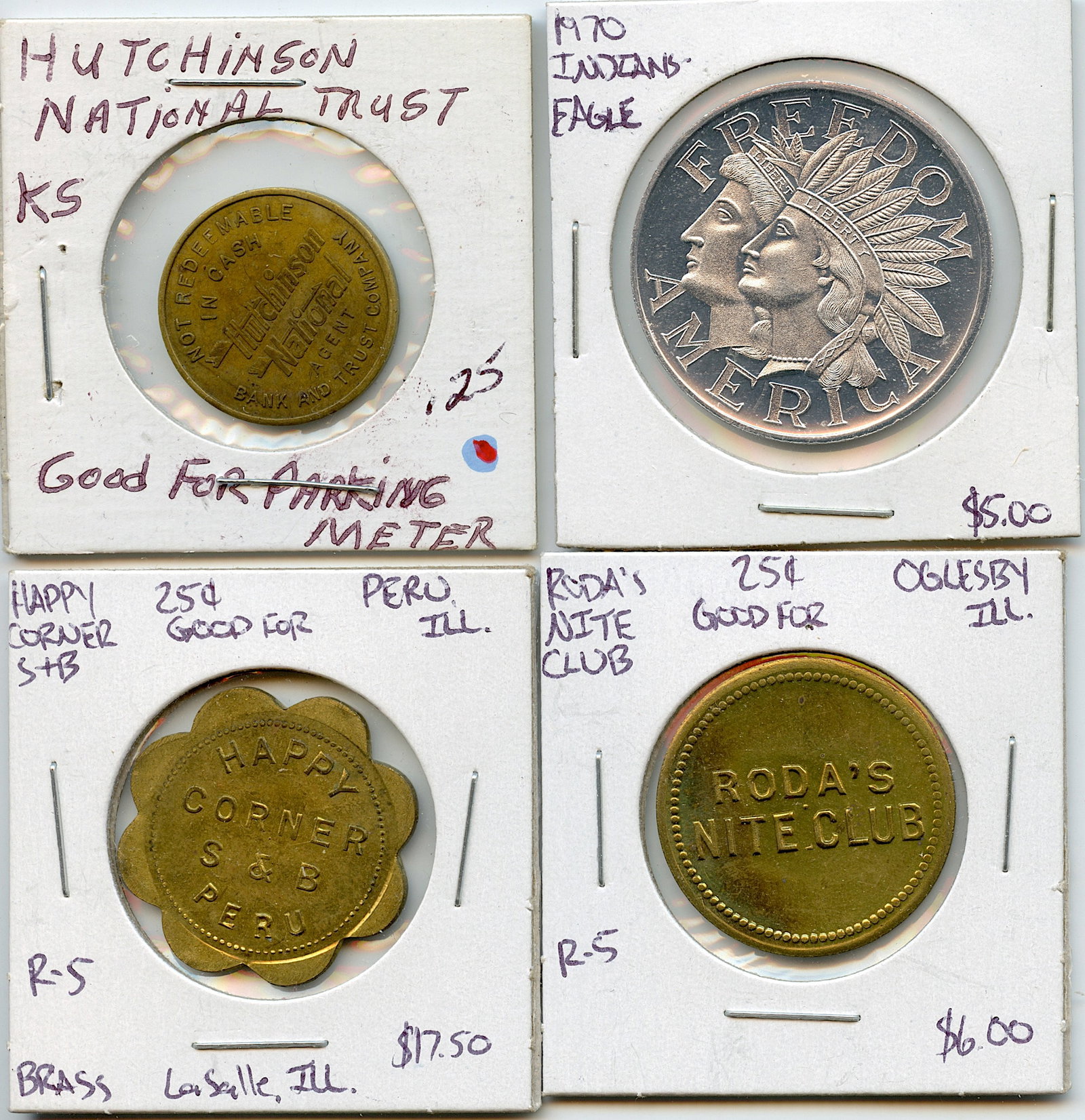 Vintage Set 4 Scarce Medal / Coin / Token Collectors Opportunity: The provenance of this lot is from a quality collector in LA, California. We have included a quality scan to show it's actual condition. We have included quality scans to show it's actual condition. T