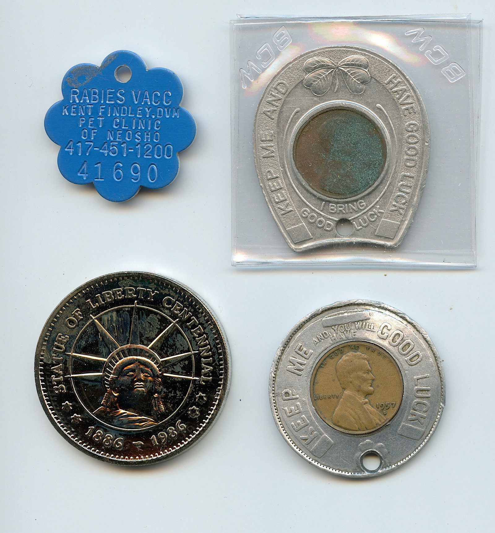 Vintage Set 4 Scarce Medal / Coin / Token Collectors Opportunity: The provenance of this lot is from a quality collector in LA, California. We have included a quality scan to show it's actual condition. We have included quality scans to show it's actual condition. T