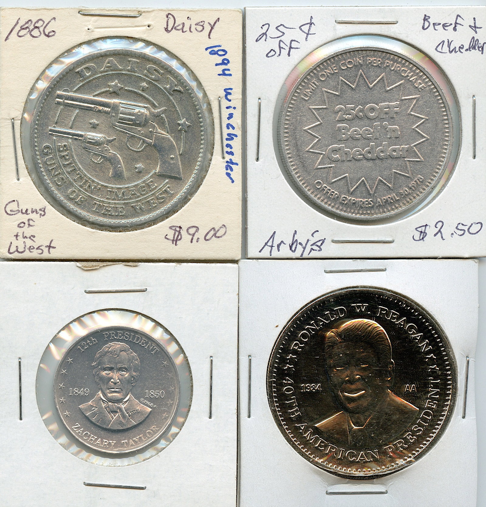 Vintage Set 4 Scarce Medal / Coin / Token Collectors Opportunity: The provenance of this lot is from a quality collector in LA, California. We have included a quality scan to show it's actual condition. We have included quality scans to show it's actual condition. T
