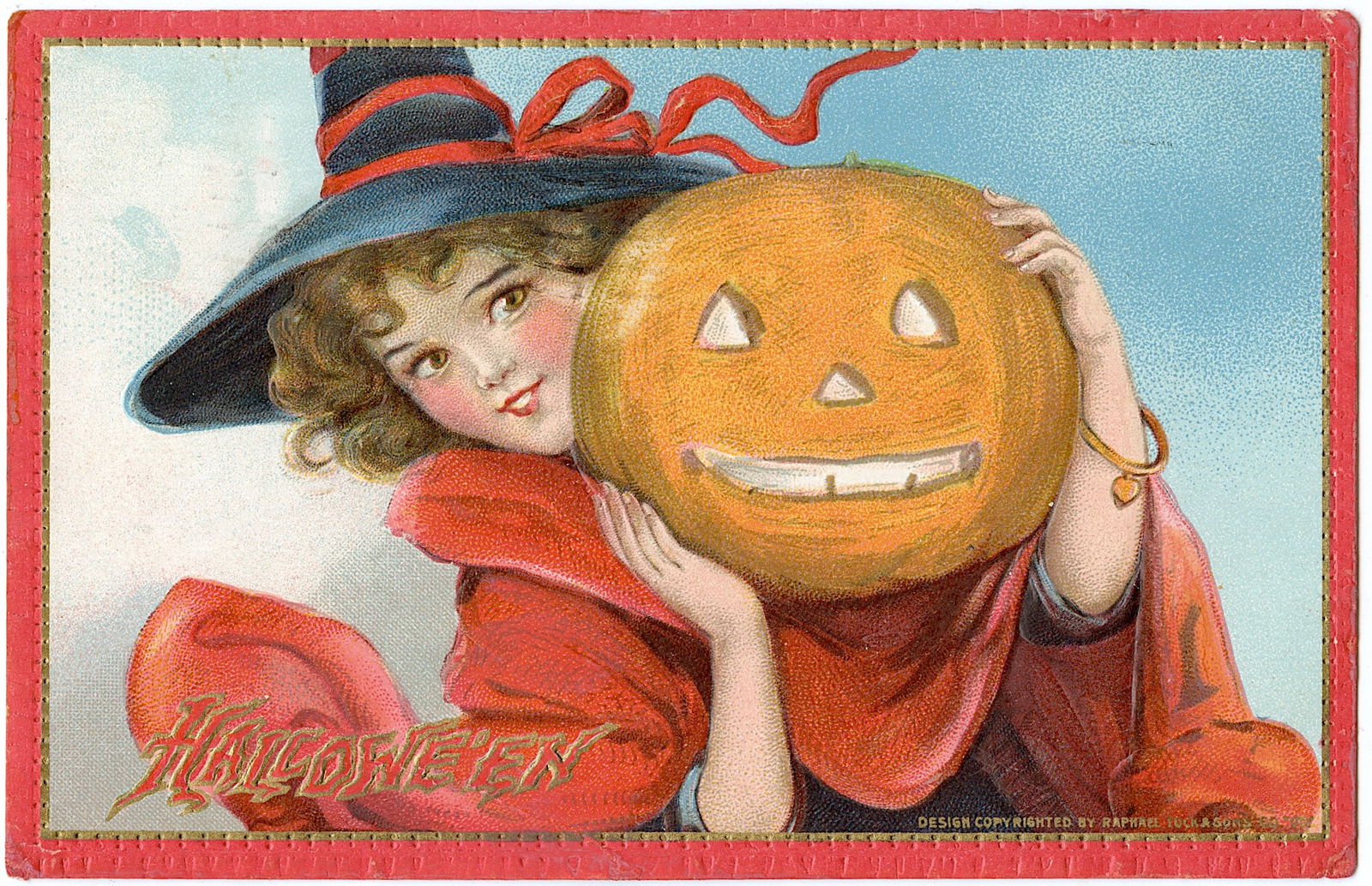 Antique Vintage Rare Scarce Postcard Halloween Collectors: Provenance from a PBC Collector. We have included quality scans to show it's actual condition. The dimensions of an antique postcard are Approx. 5.5"x 3.5" (small variances can occur). This lot is loc