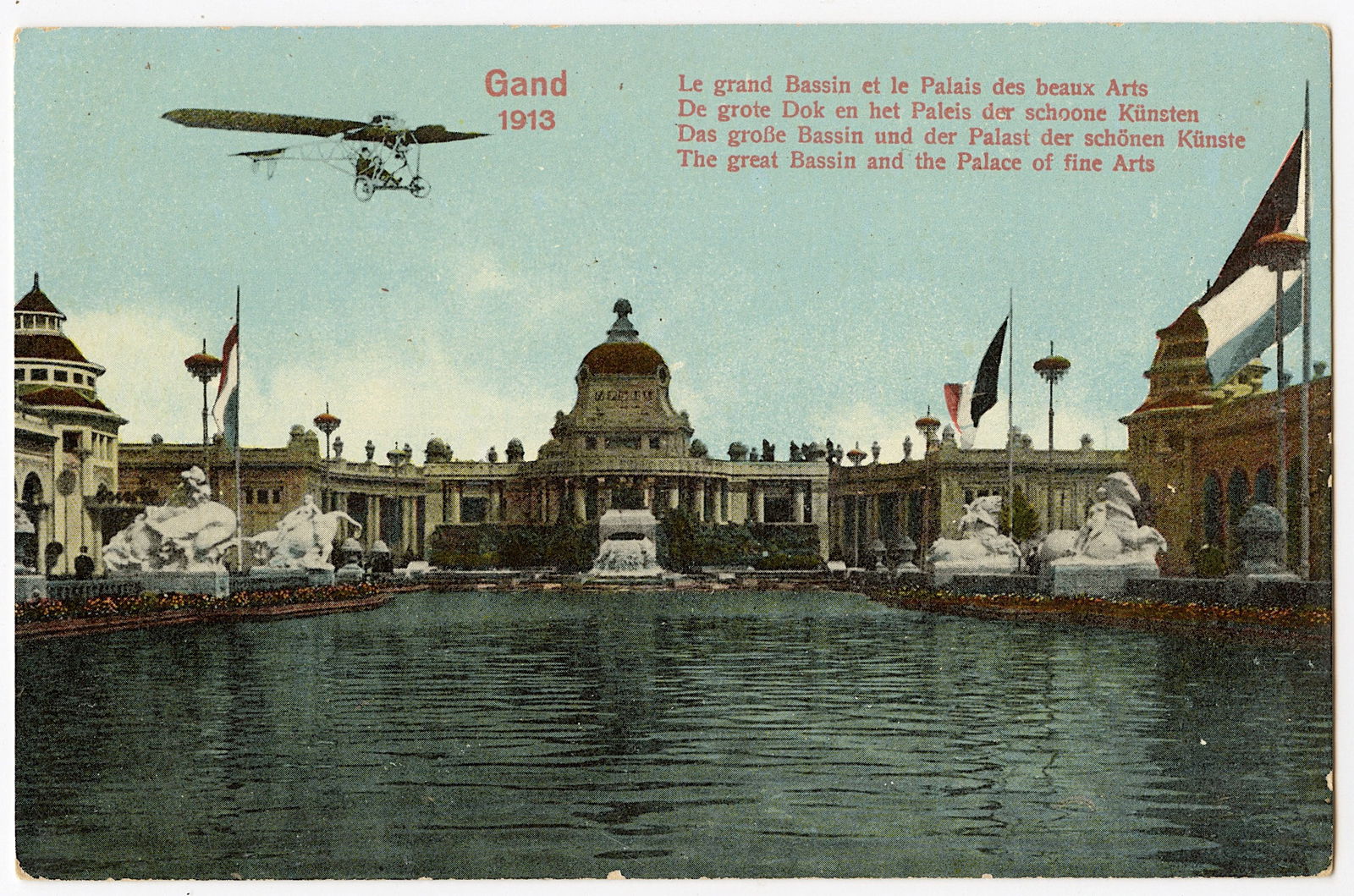 Antique Rare Postcard Gand 1913 The Great Bassin: Provenance from a PBC Collector. We have included quality scans to show it's actual condition. The dimensions of an antique postcard are Approx. 5.5"x 3.5" (small variances can occur). This lot is loc