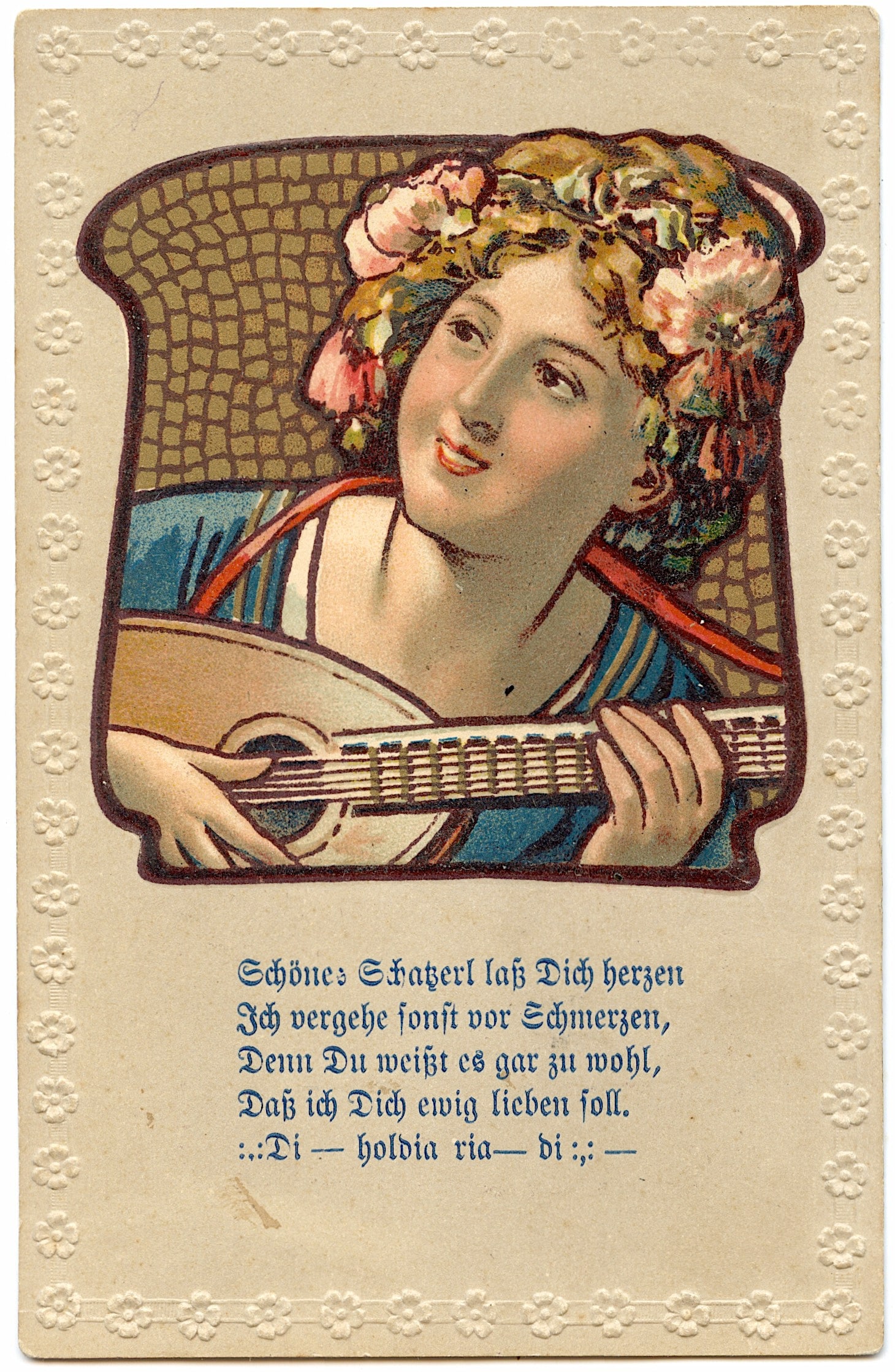 Antique Rare Postcard Color Illustration Art Deco: Provenance from a PBC Collector. We have included quality scans to show it's actual condition. The dimensions of an antique postcard are Approx. 5.5"x 3.5" (small variances can occur). This lot is loc