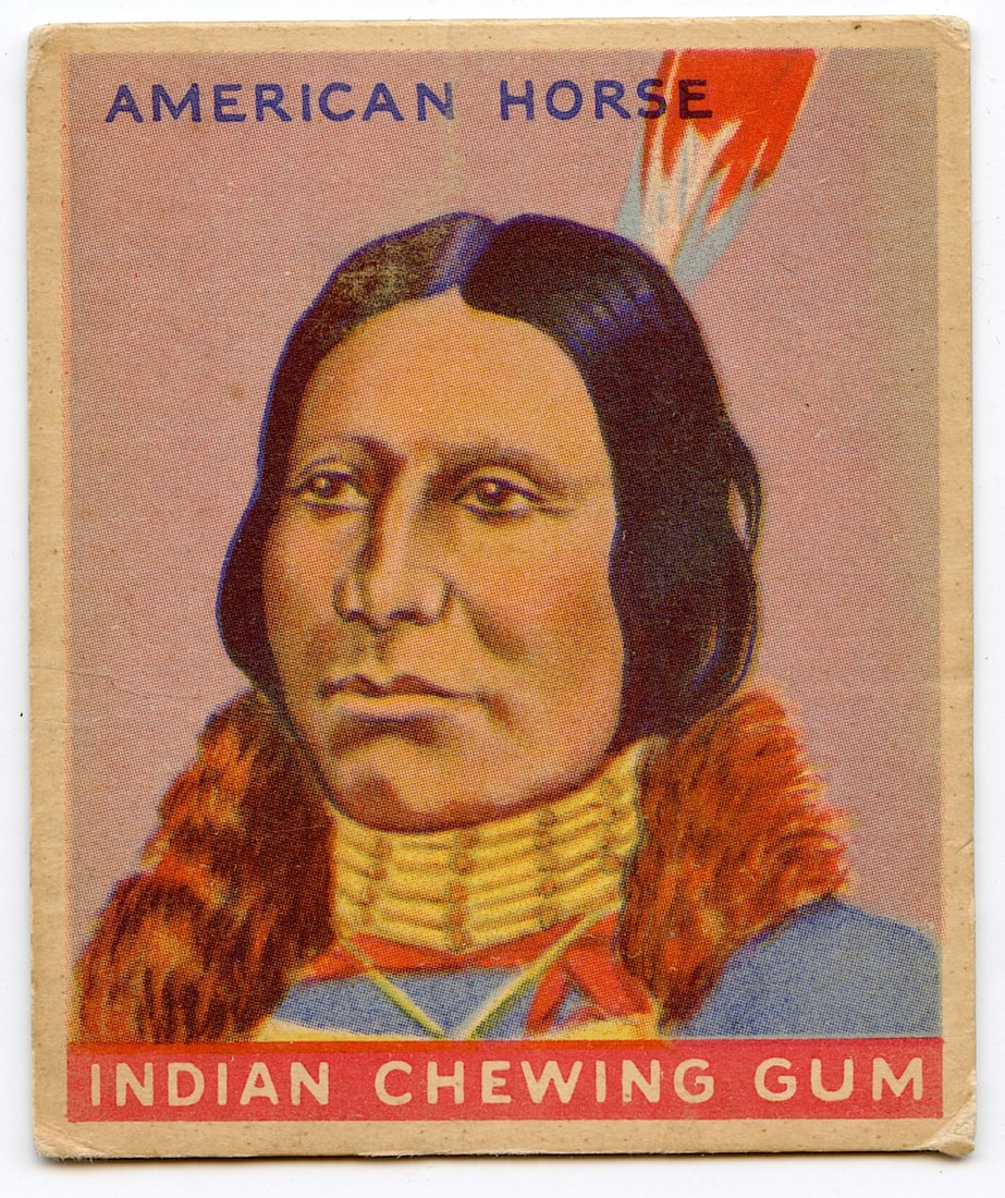 1933 Goudey Indian Gum #43 American Horse: The provenance of this lot is from a quality collector in Palm Beach. We have included quality scans to show it's actual condition. This lot is located in Boca Raton, Fl and its shipment will be made 