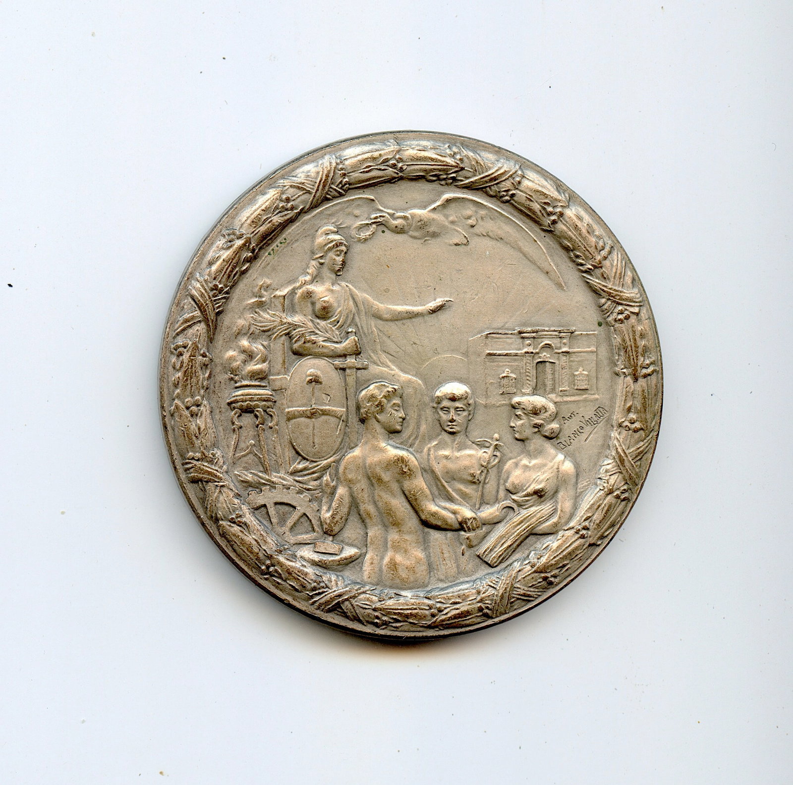 Antique Rare Original Medallion Pastorino y Sala: Provenance from a deceased collector in South Florida. We have included quality images to show it's actual condition. Diameter Approx. 2". Weight 2.4oz. This lot is located in Boca Raton, Fl and its s
