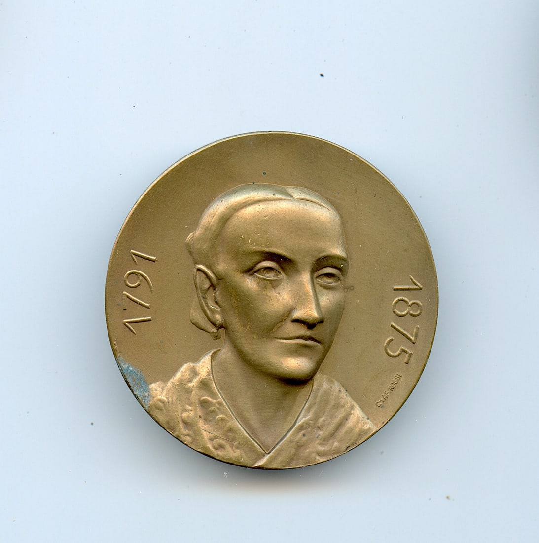 Antique Rare Original Medallion ROSSI: Provenance from a deceased collector in South Florida. We have included quality images to show it's actual condition. Diameter Approx. 2". Weight 1.6oz. This lot is located in Boca Raton, Fl and its s