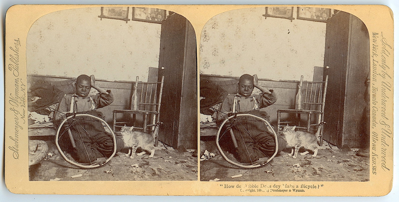 Antique Real Photo Stereoview Black Americana 1891: Provenance from a deceased Collector in South Florida. We have included quality images to show it's actual condition. The dimensions are Approx. 3.5" x 6.75". This lot is located in Boca Raton, Fl and