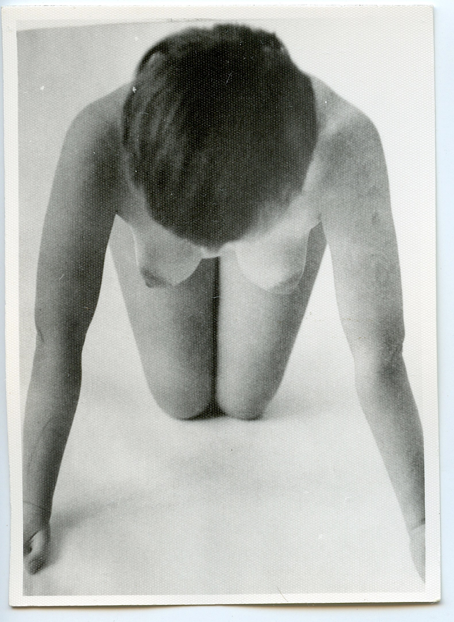 Vintage Photograph Artistic Female Nude 1950s: Provenance from a PBC Collector. The dimensions are Approx. 3.75" x 2.5" (small variances can occur). We have included quality scans to show it's actual condition. This lot is located in Boca Raton, F