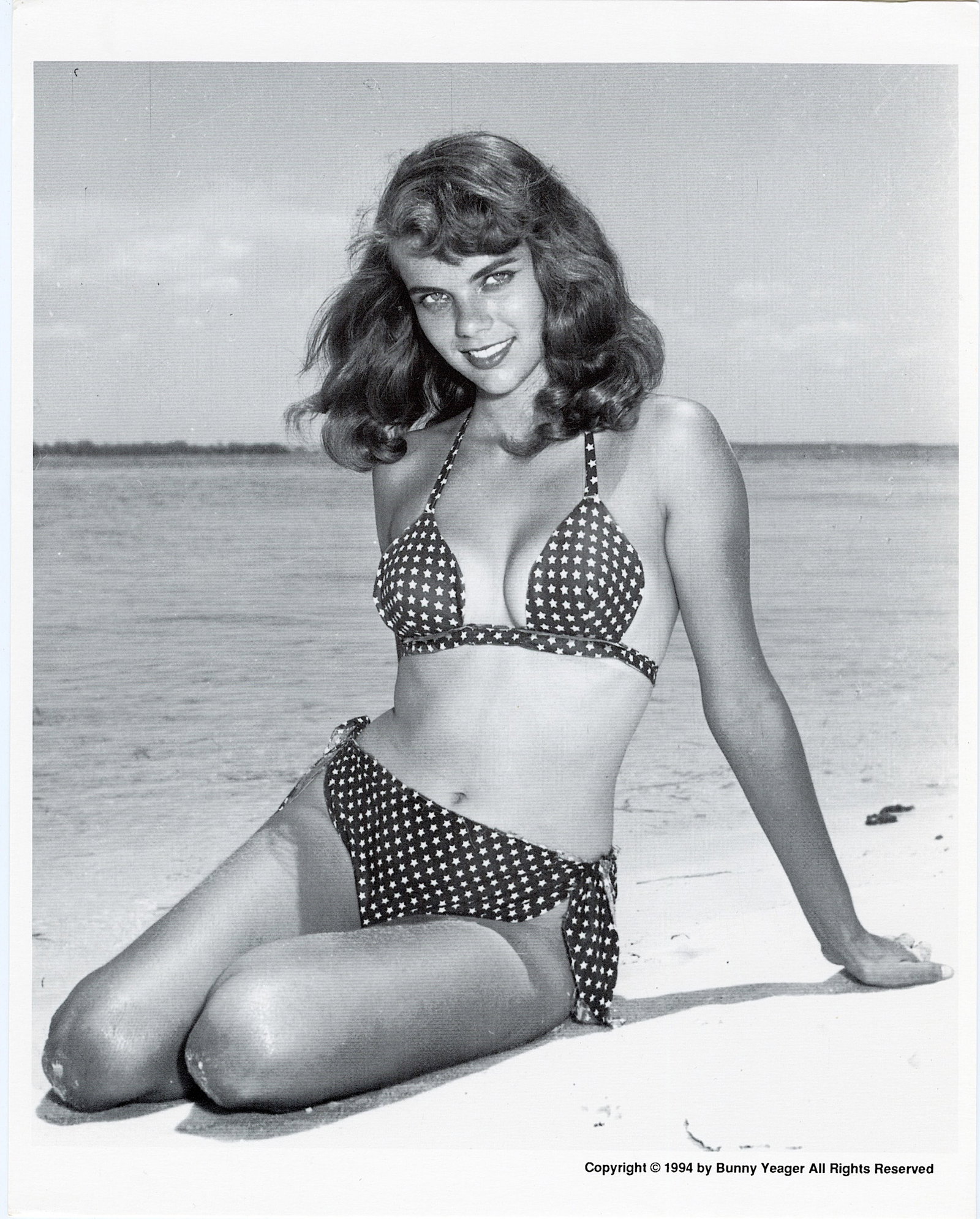 Original American Pin-Up Litho by BUNNY YEAGER: This lot is coming from Bunny Yeager's estate/archives. Linnea Eleanor "Bunny" Yeager (March 13, 1929 - May 24, 2014) was an American photographer and pin-up model. She met Bettie Page in 1954, and to