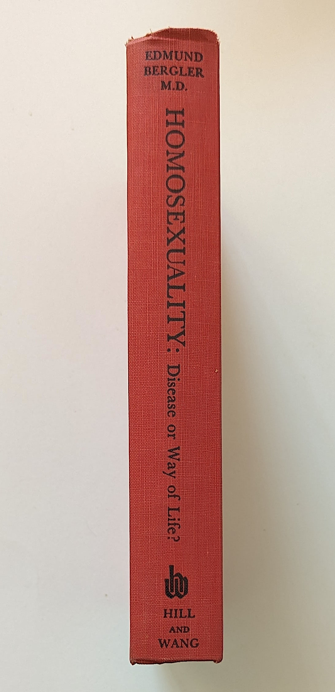 Vintage Used Book Homosexuality by Edmund Bergler M.D.: Provenance from the estate of a collector in RI. This lot is located in Boca Raton, Fl and its shipment will be made directly by Artelisted. Shipping insurance is the responsibility of the buyer. Ask 