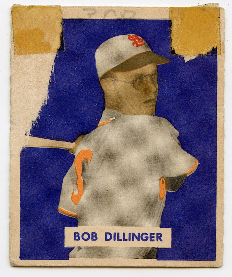 1949 Bowman # 143 Bob Dillinger St. Louis Browns (1 of 2)