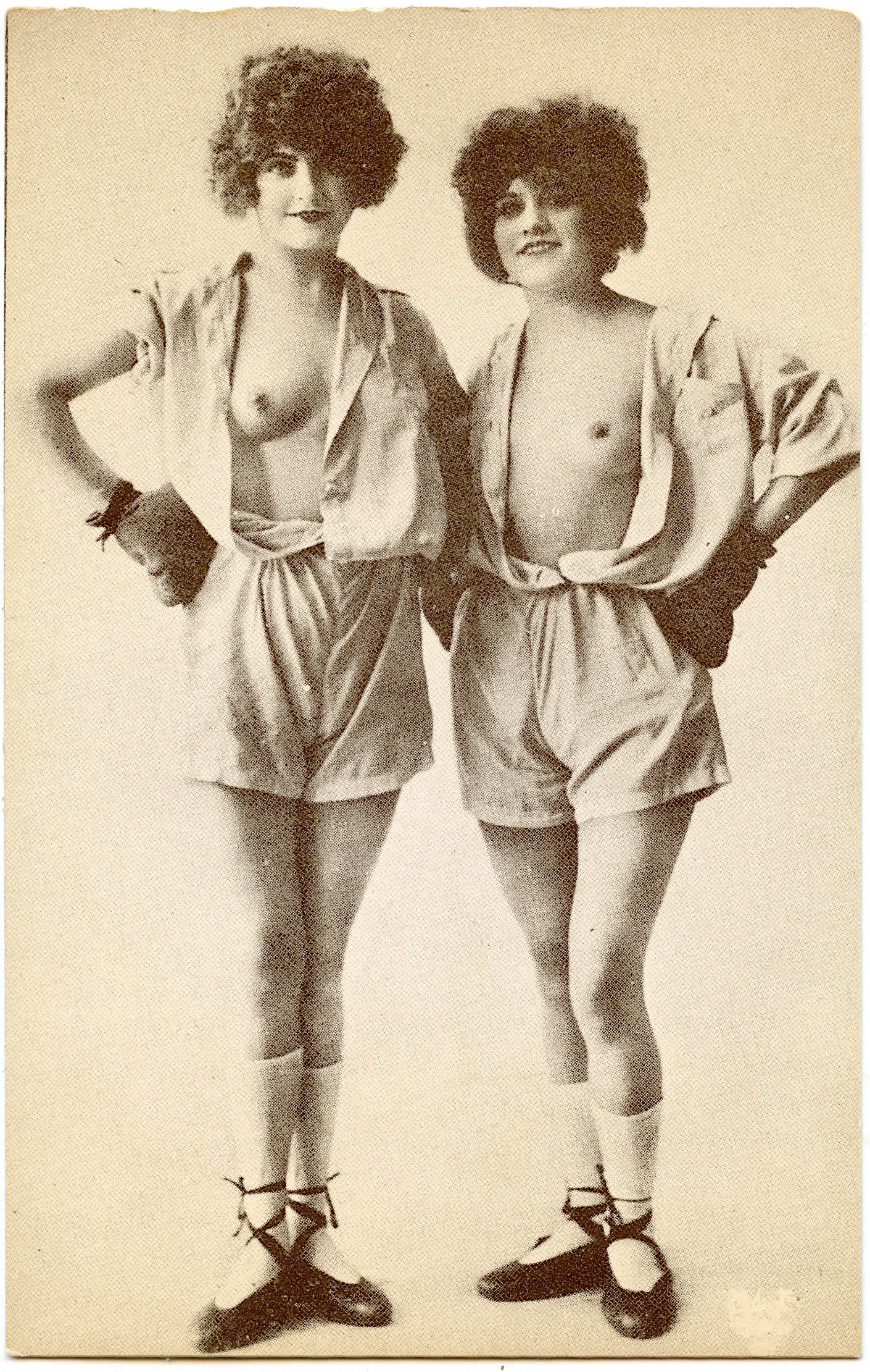 Early 20th C. Burlesque French Card Gravure Pin Up Female (1 of 1)